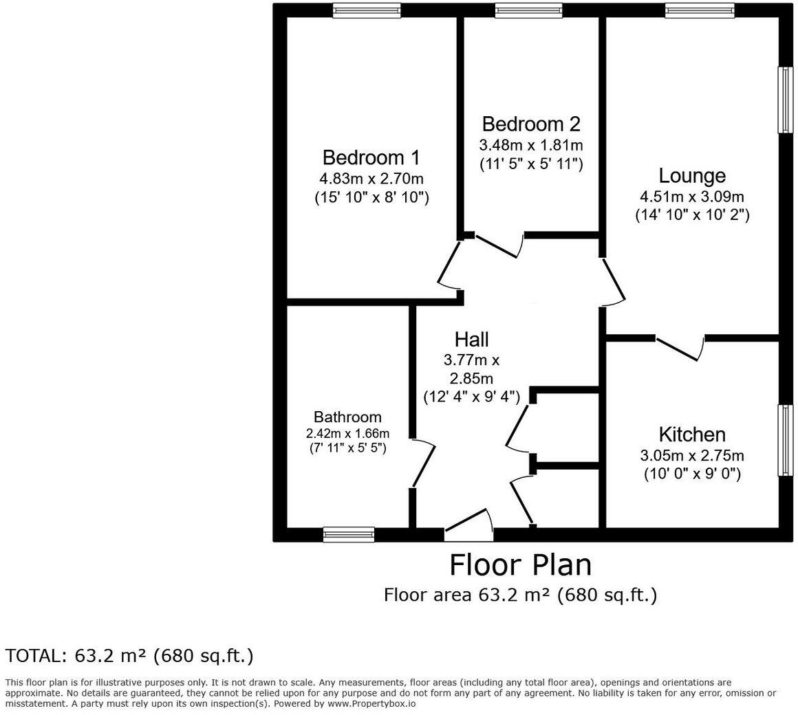 13 Plastirion Court, Russell Road, Rhyl, LL18 3DJ floorplan