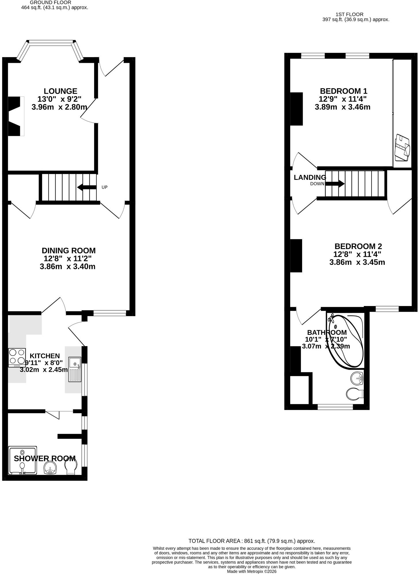 Deanes Park Road, Fareham floorplan