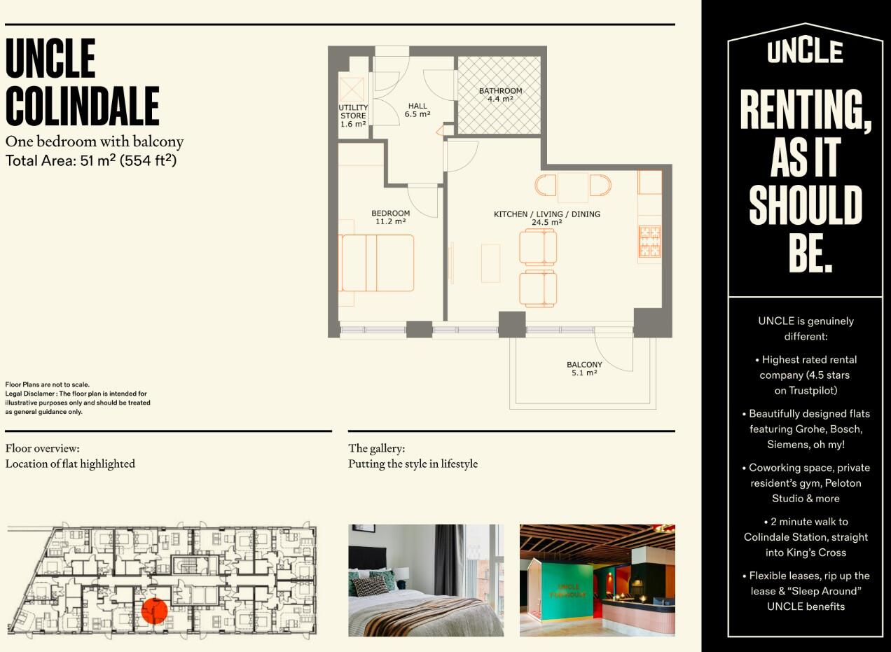 UNCLE Colindale - Flat 78, Astral House, 4, Sanday Drive, NW9 floorplan