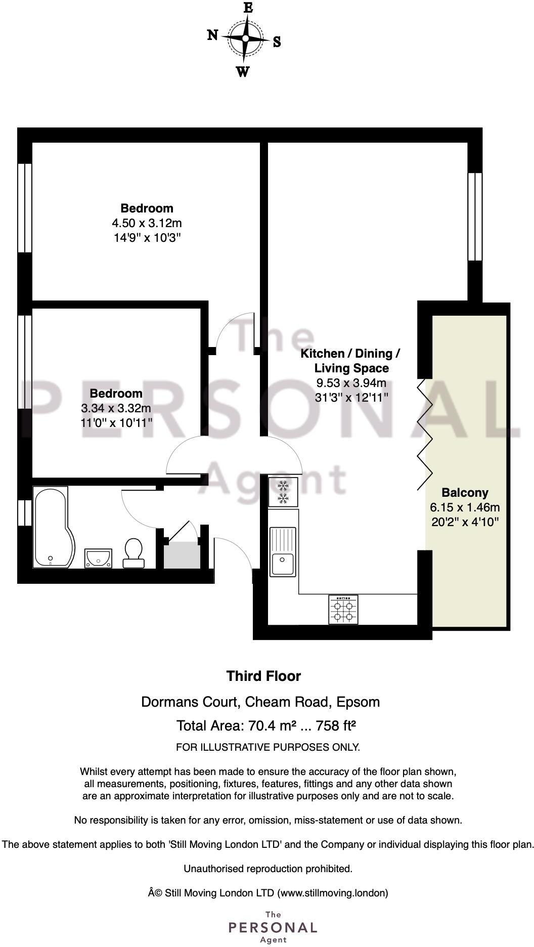 Cheam Road, Epsom floorplan