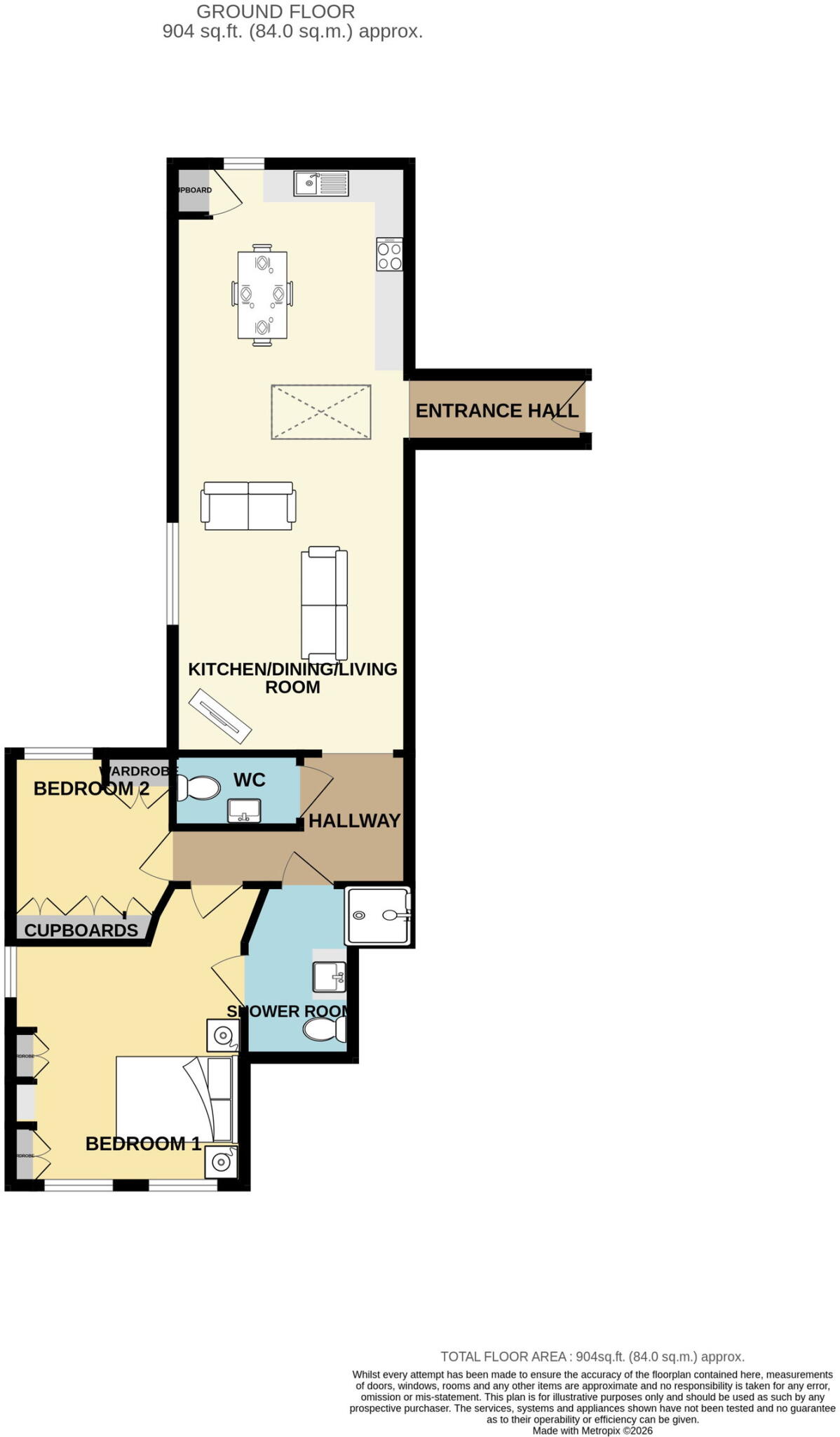 Over 55's only. Loves Hill Court, South Road, Timsbury, Bath, BA2 0ER floorplan