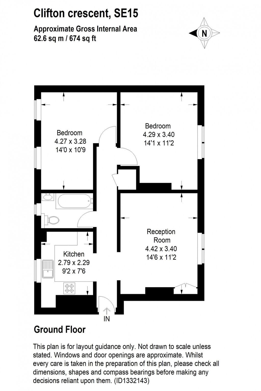 Clifton Crescent, Peckham, London, SE15 floorplan