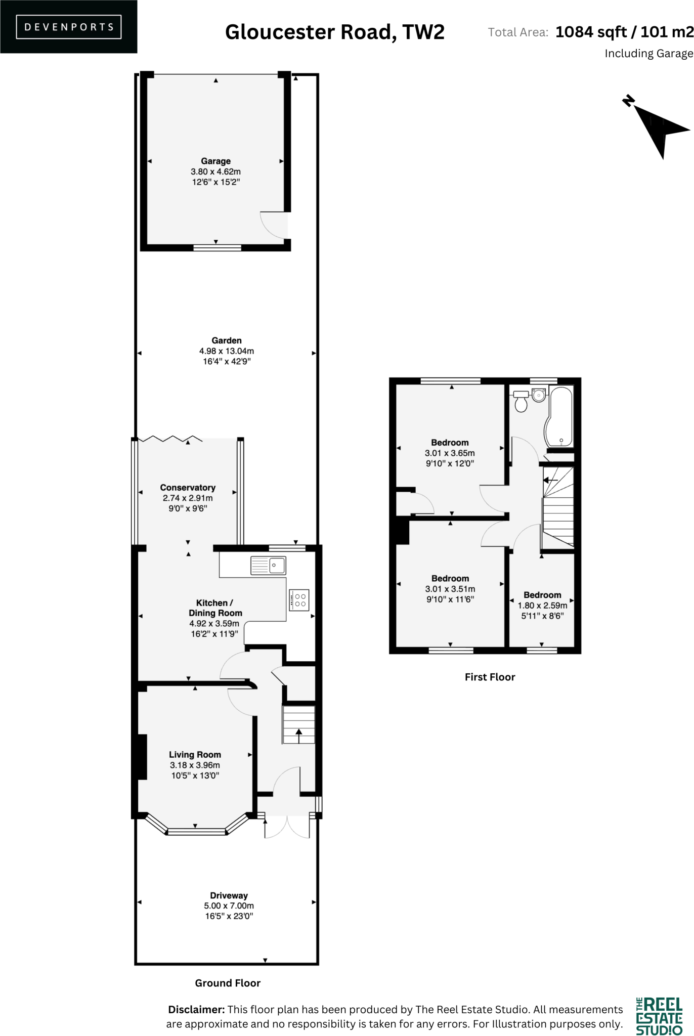 Gloucester Road, Twickenham, TW2 floorplan