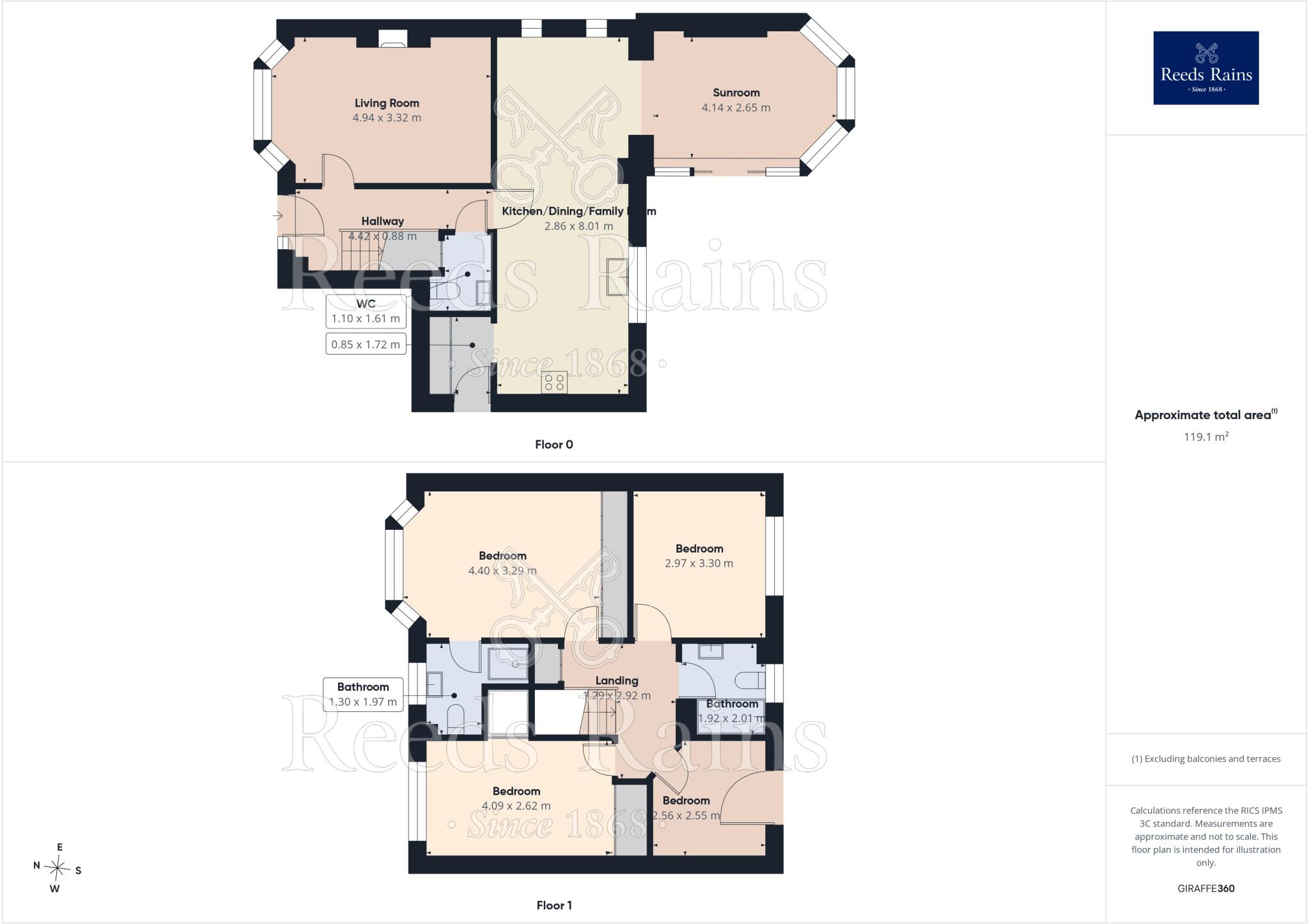 Fareham Close, Walton-le-Dale, Preston, Lancashire, PR5 floorplan