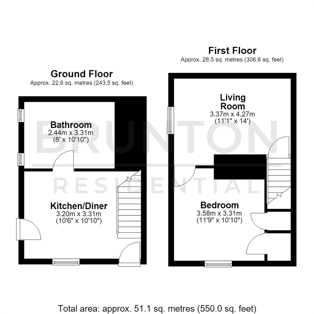 Quatre Bras, Hexham floorplan