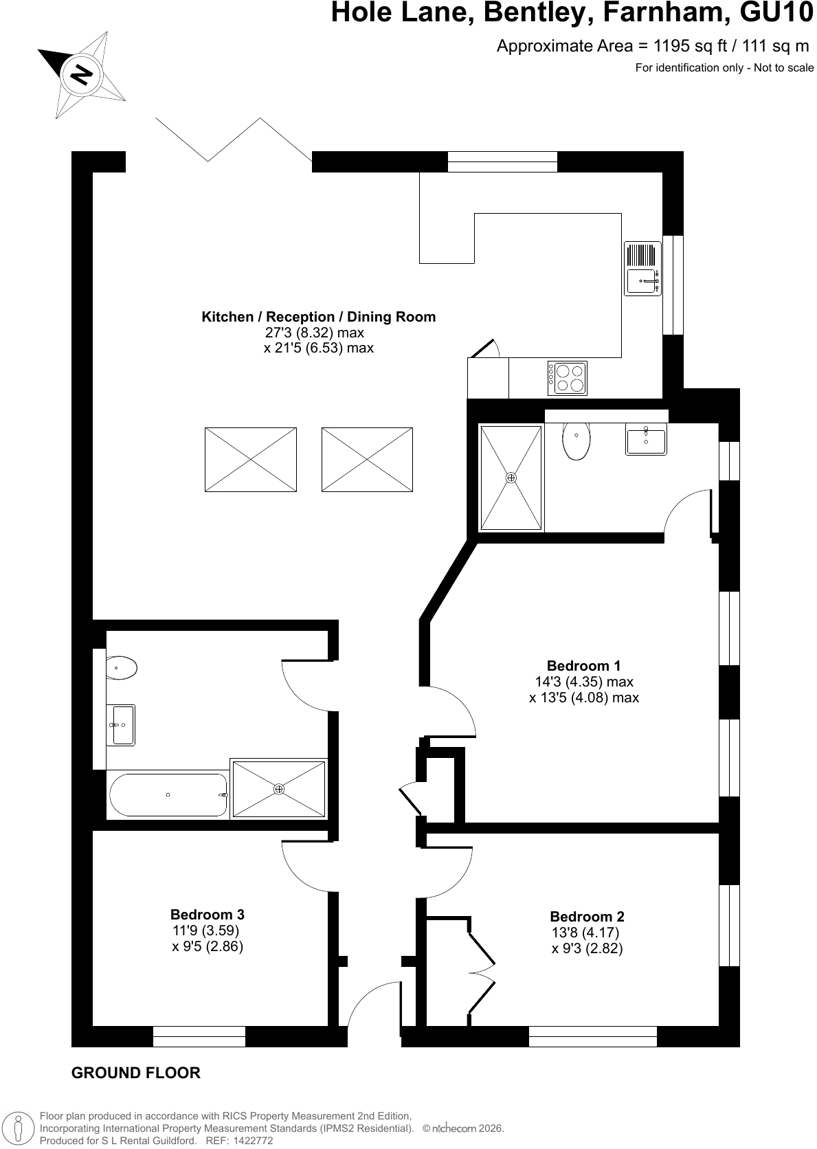 Hole Lane, Bentley floorplan