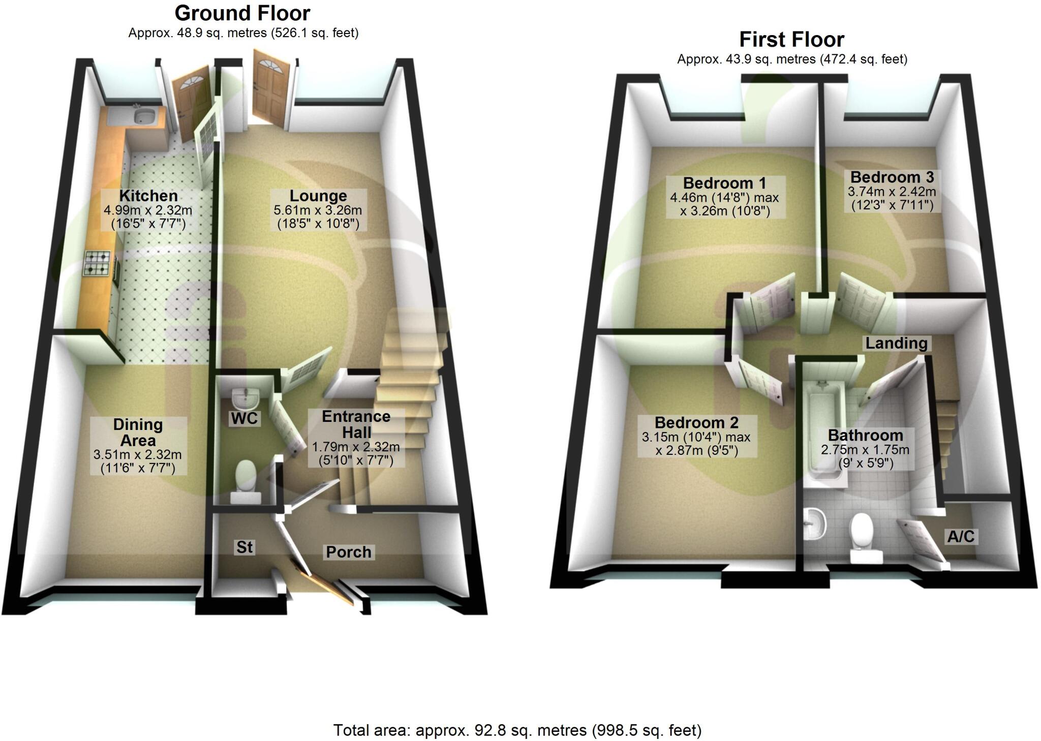 8 Lutwyche Close, Church Stretton, SY6 6BB floorplan