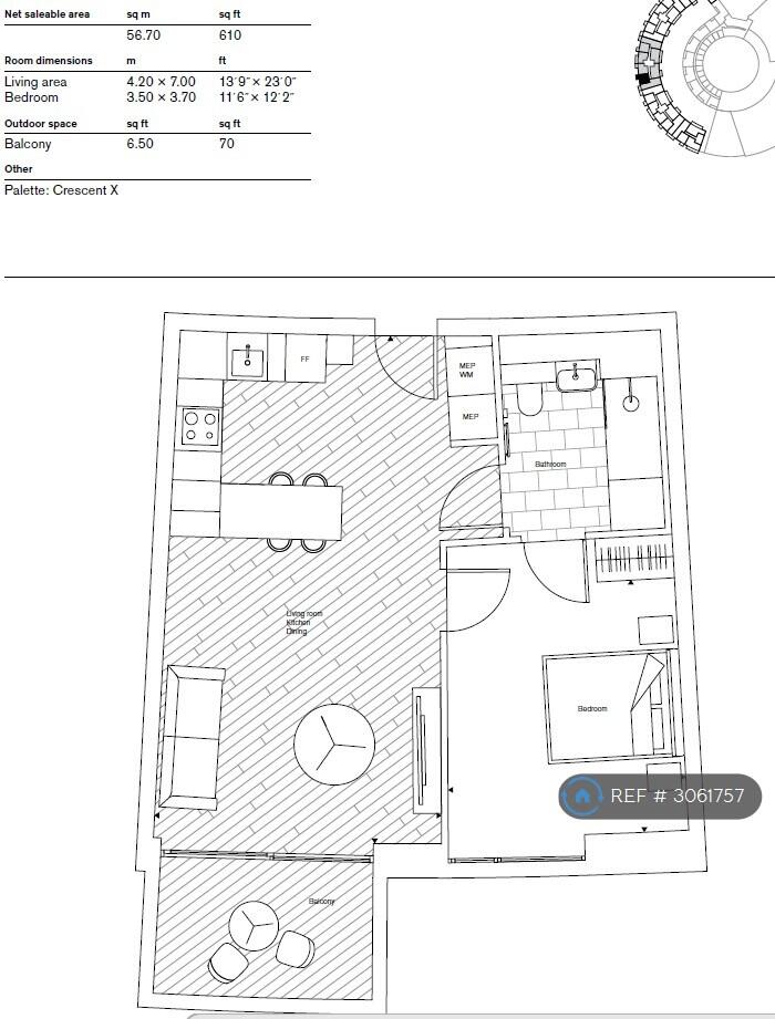 Wood Crescent, London, W12 floorplan