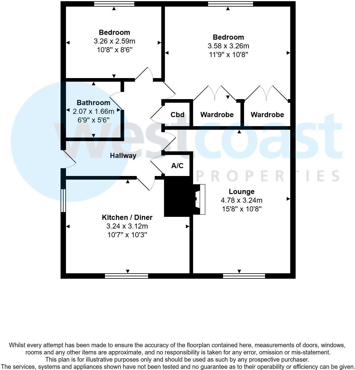 Broadhurst Gardens, Burnham-on-Sea, Somerset, TA8 floorplan