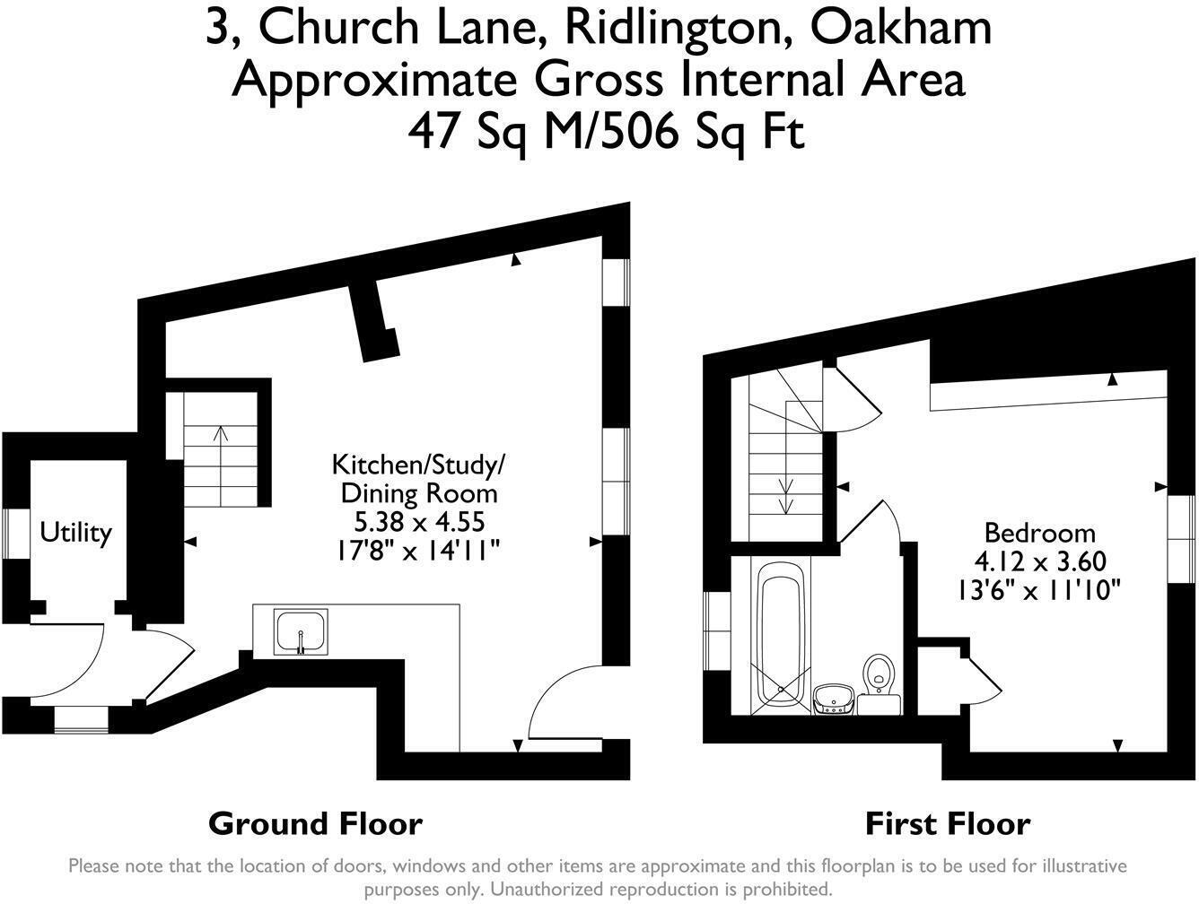 3 Church Lane, Ridlington, Oakham, Rutland LE15 9AL floorplan