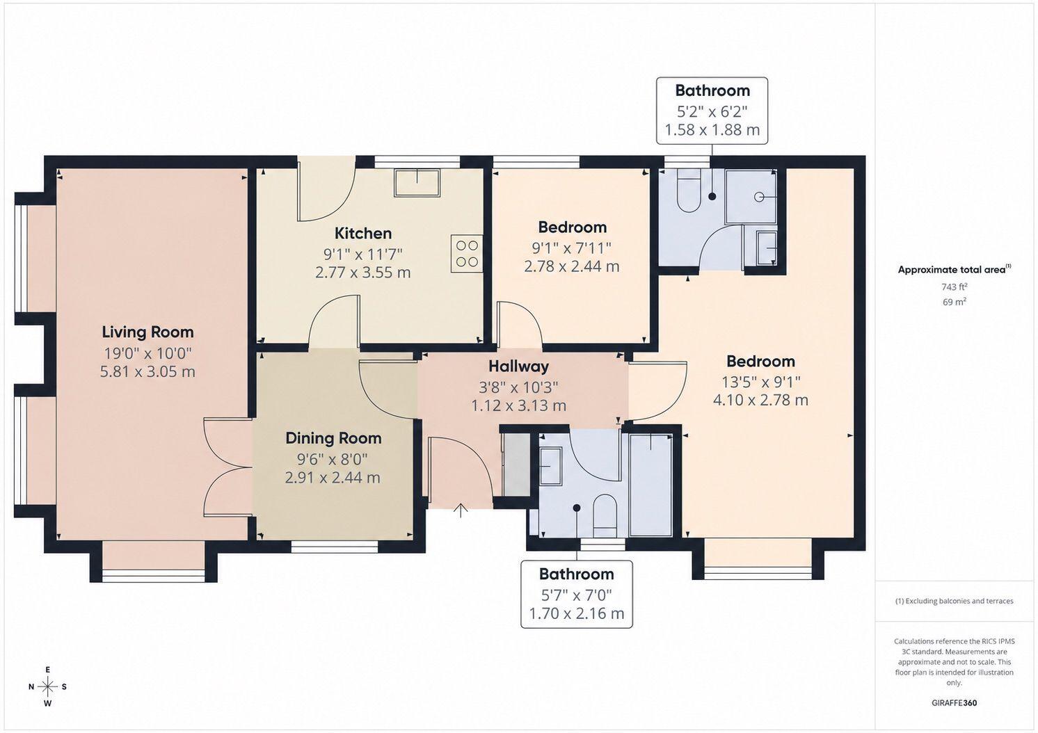 7 Harbour Place, Shotley Country Park, Gate Farm Road, Shotley Gate, Ipswich, Suffolk IP9 1QS floorplan