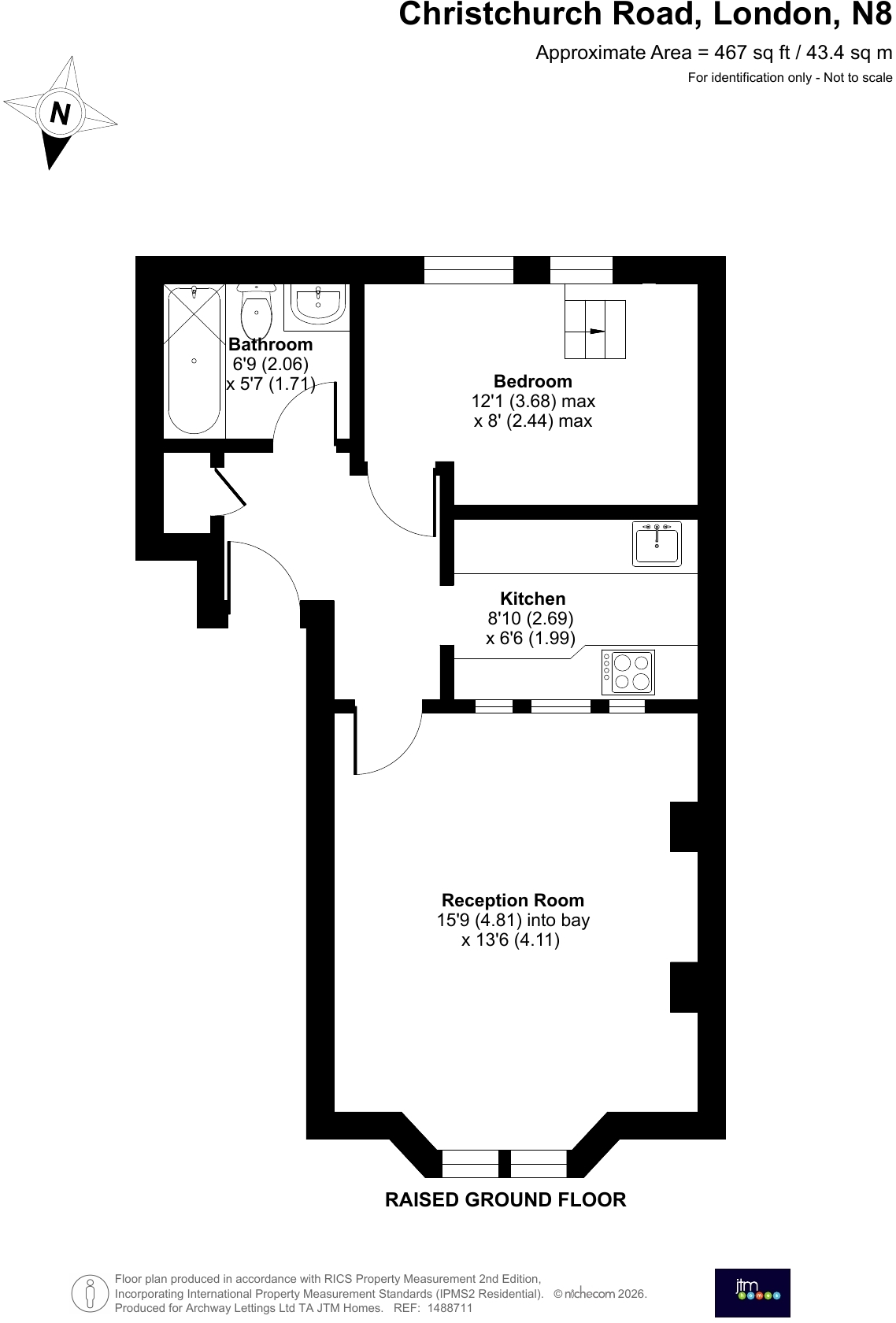 Christchurch Road, N8 floorplan