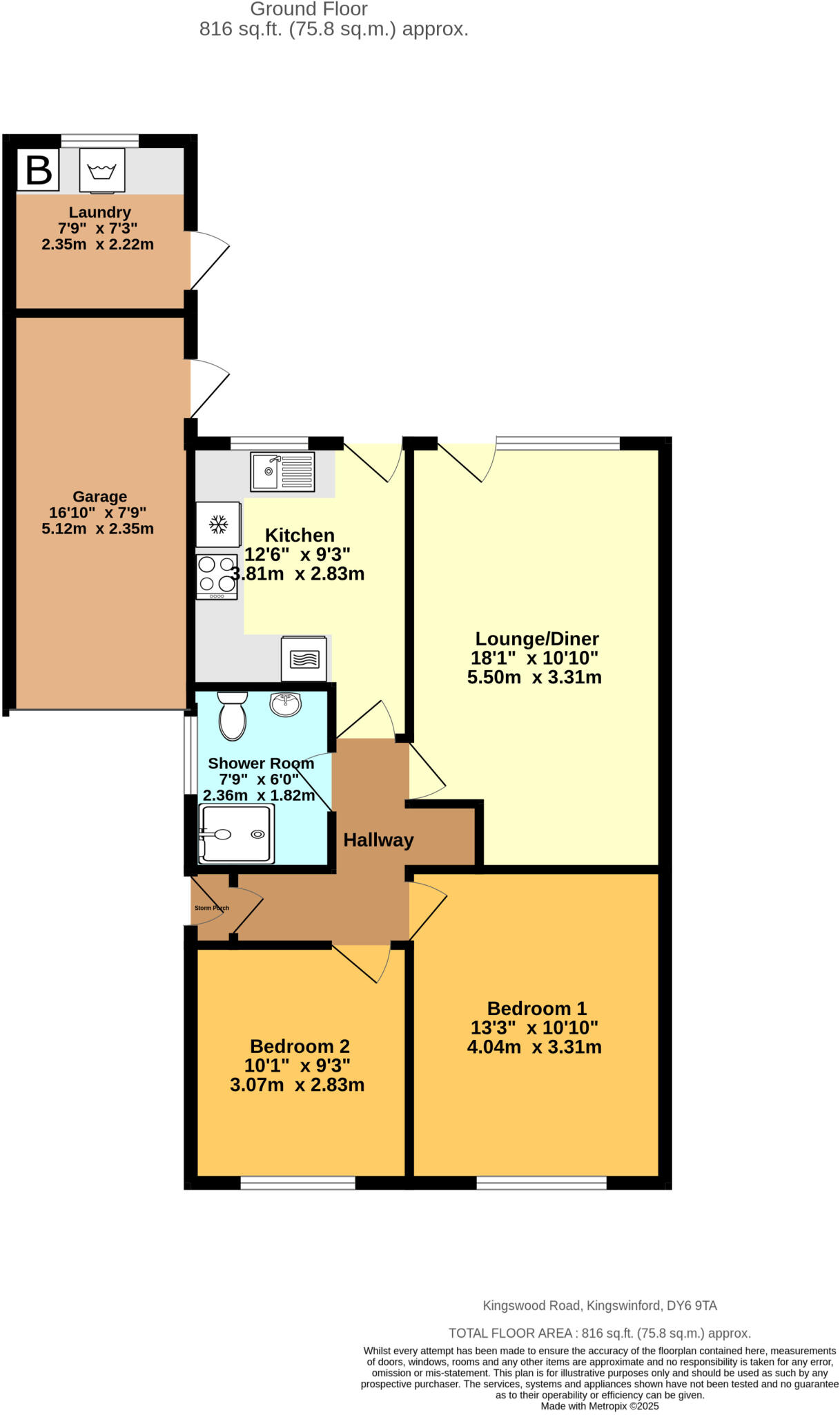 Kingswood Road, Kingswinford, DY6 floorplan