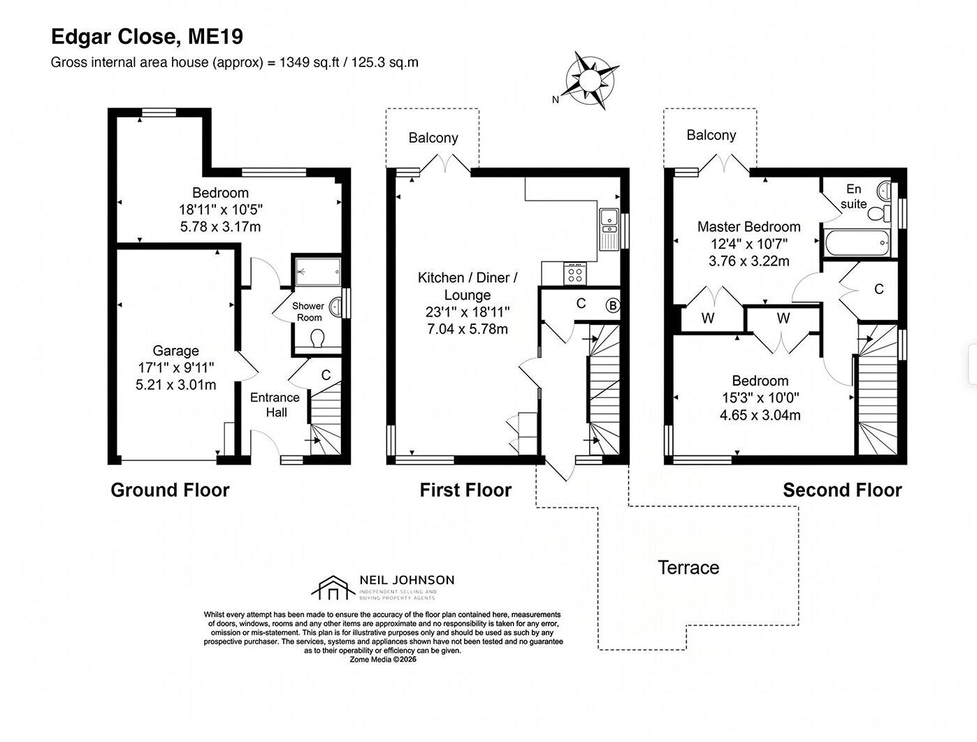 *CHAIN FREE* Edgar Close, Kings Hill, West Malling, ME19 4JE floorplan