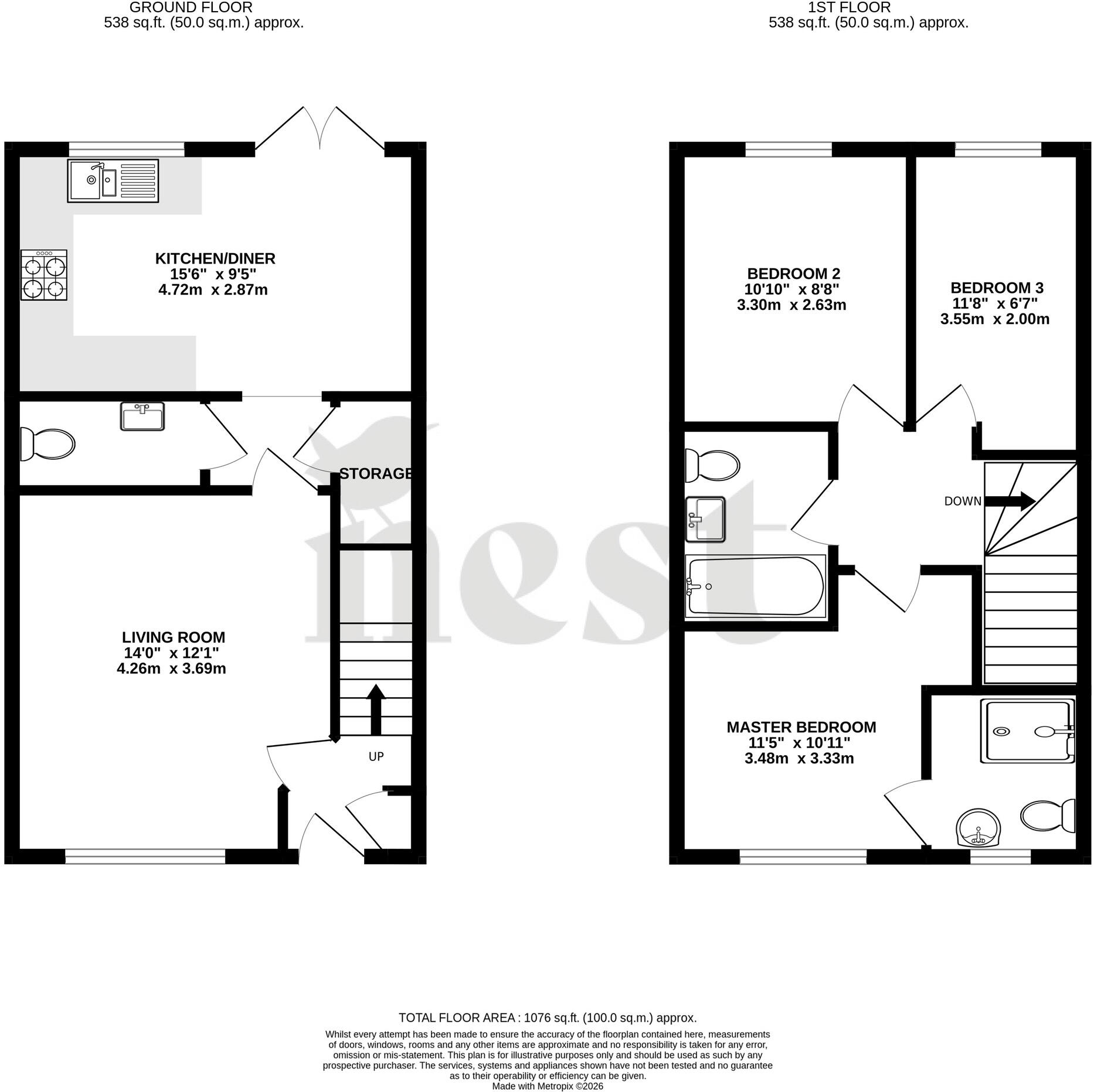 Coral Avenue, Bridgwater, Somerset floorplan