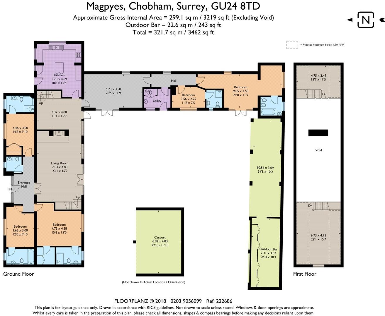 Highams Lane, Chobham, Woking, Surrey floorplan