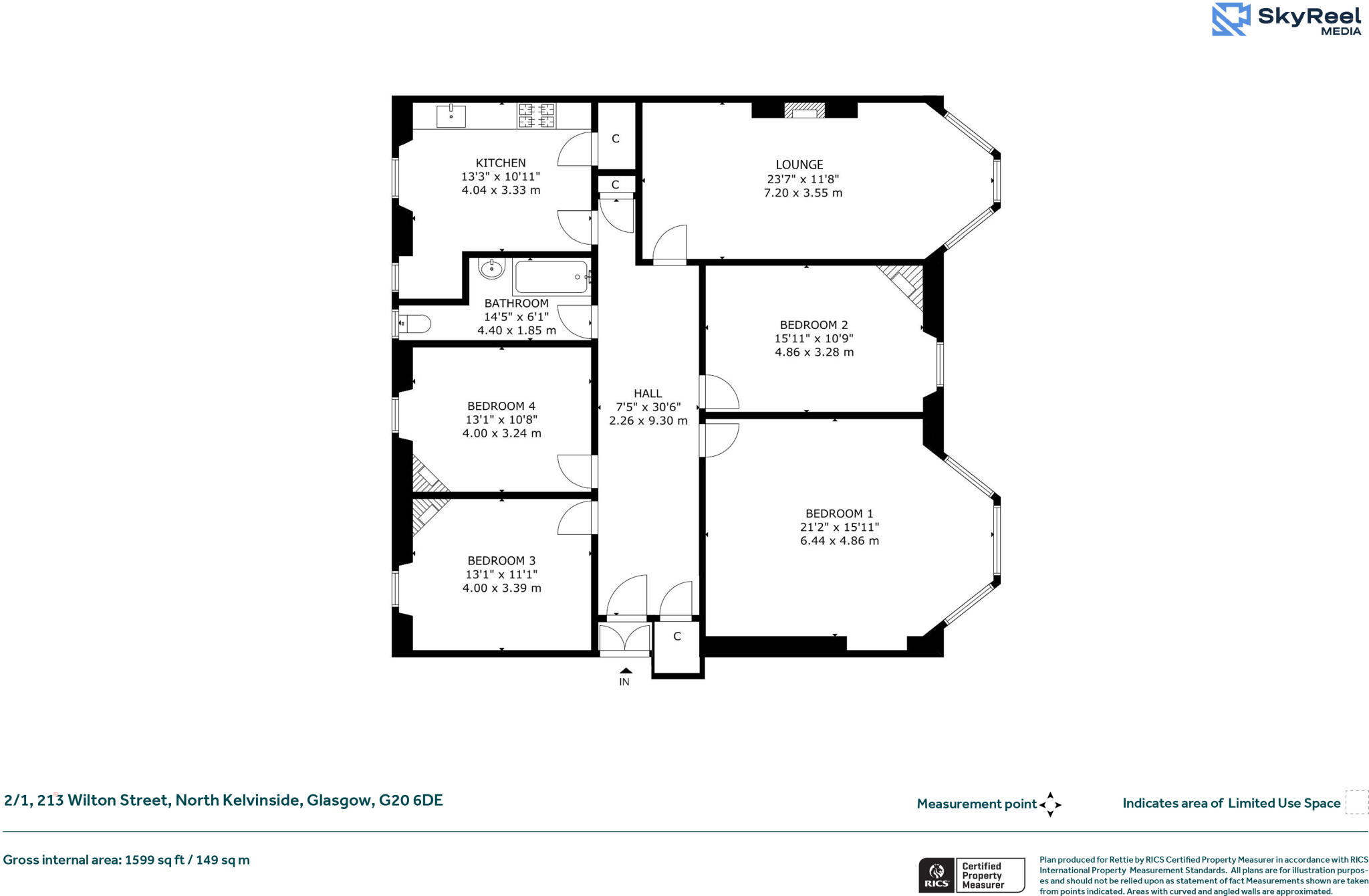 Wilton Street, North Kelvinside, Glasgow floorplan