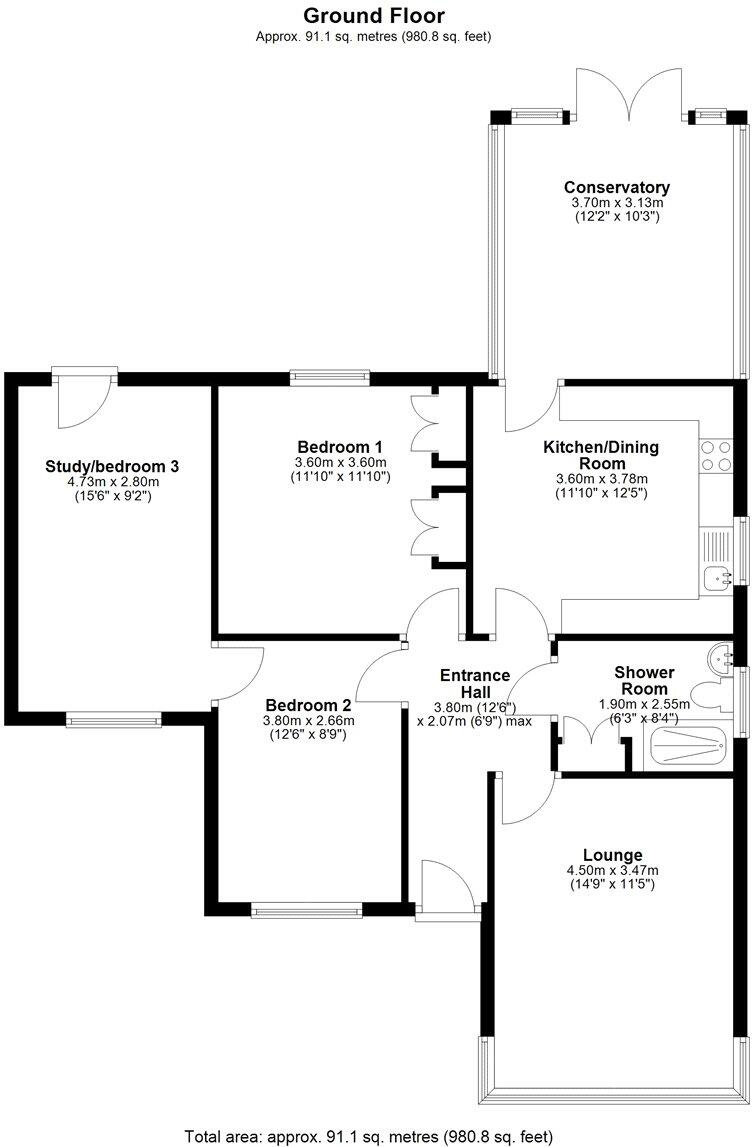 Meadowfield, Sleaford, Lincolnshire, NG34 floorplan