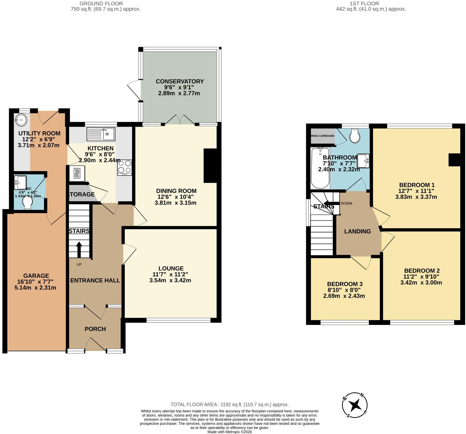 Woodberry Drive, Sittingbourne, Kent, ME10 3AX floorplan