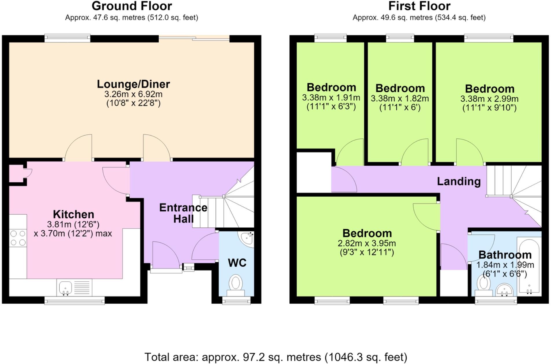 Chockleys Meadow, Leegomery, Telford, Shropshire, TF1 6TN floorplan