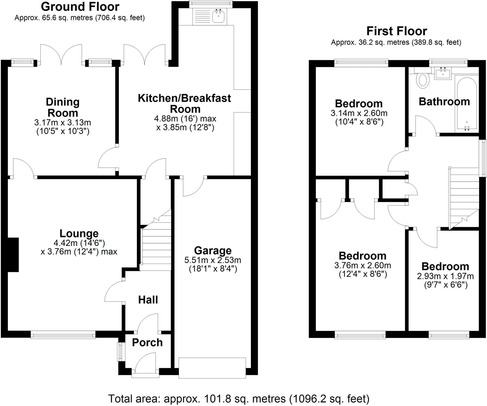 18 Maple Close, Shifnal. TF11 8HA floorplan
