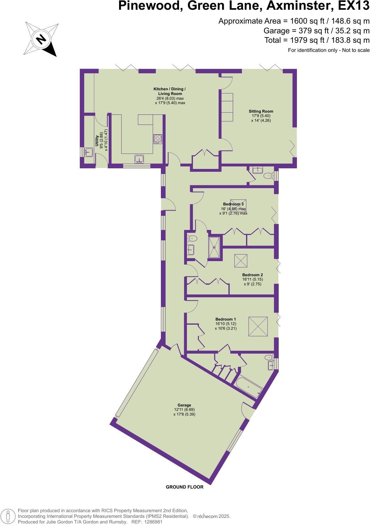 Green Lane, Raymonds Hill, Axminster floorplan