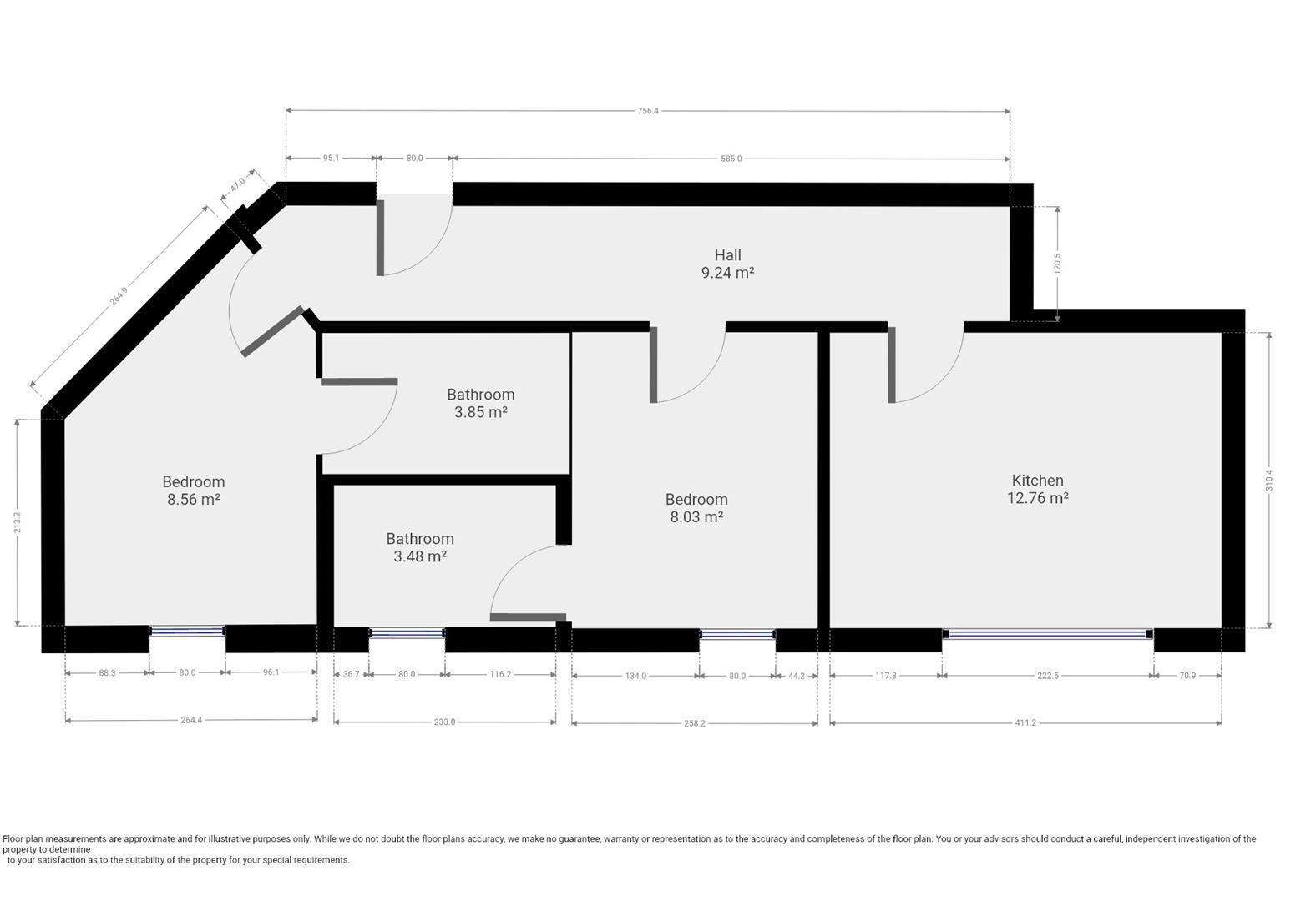 27/28 - Brayford Court -  Apt 20 - Student Apartment floorplan