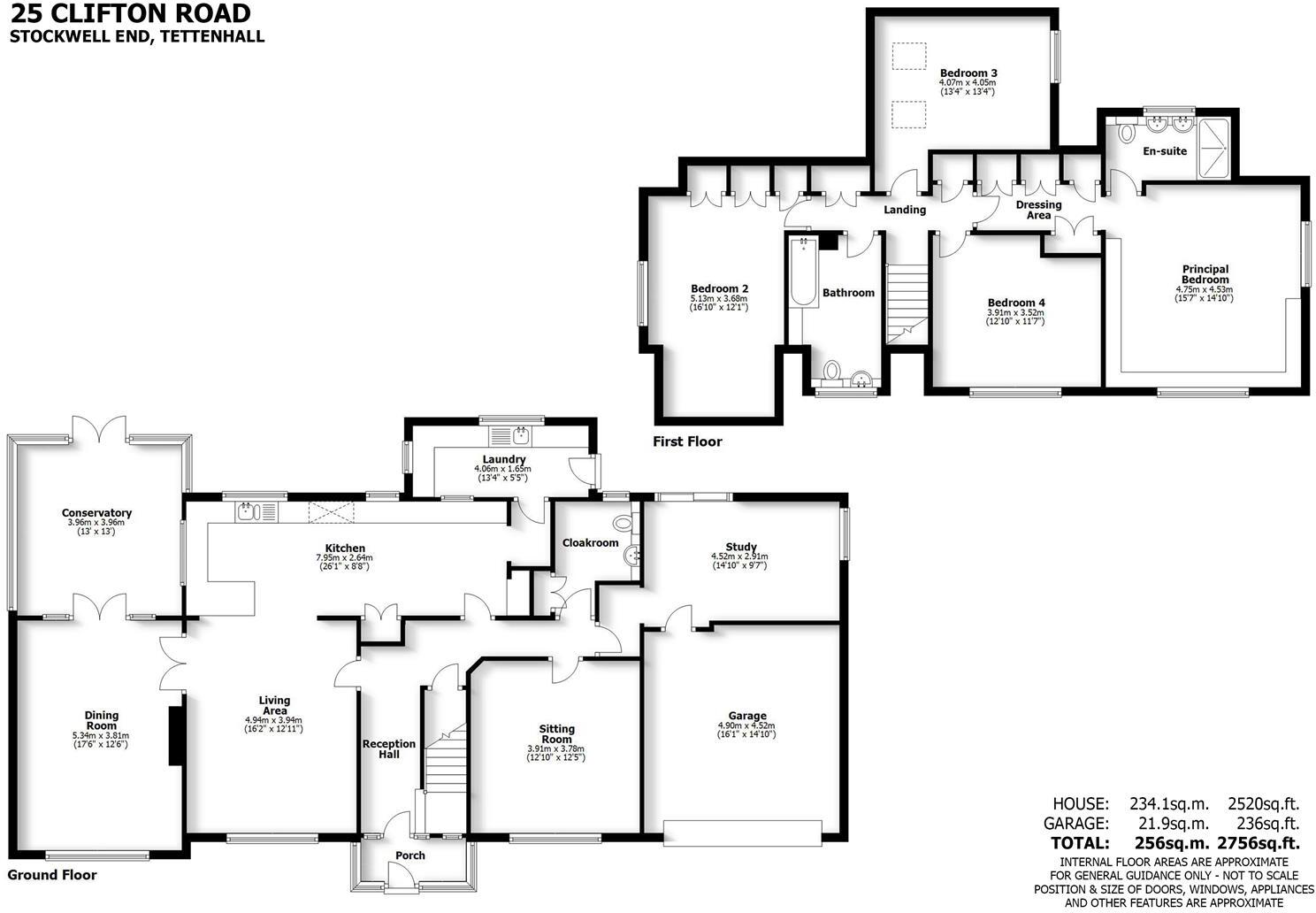 25 Clifton Road, Stockwell End, Tettenhall, WV6 9AN floorplan
