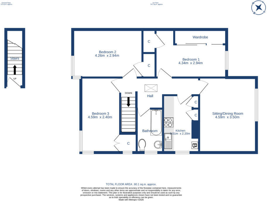 70 Northfield Farm Avenue, Edinburgh EH8 7QN floorplan