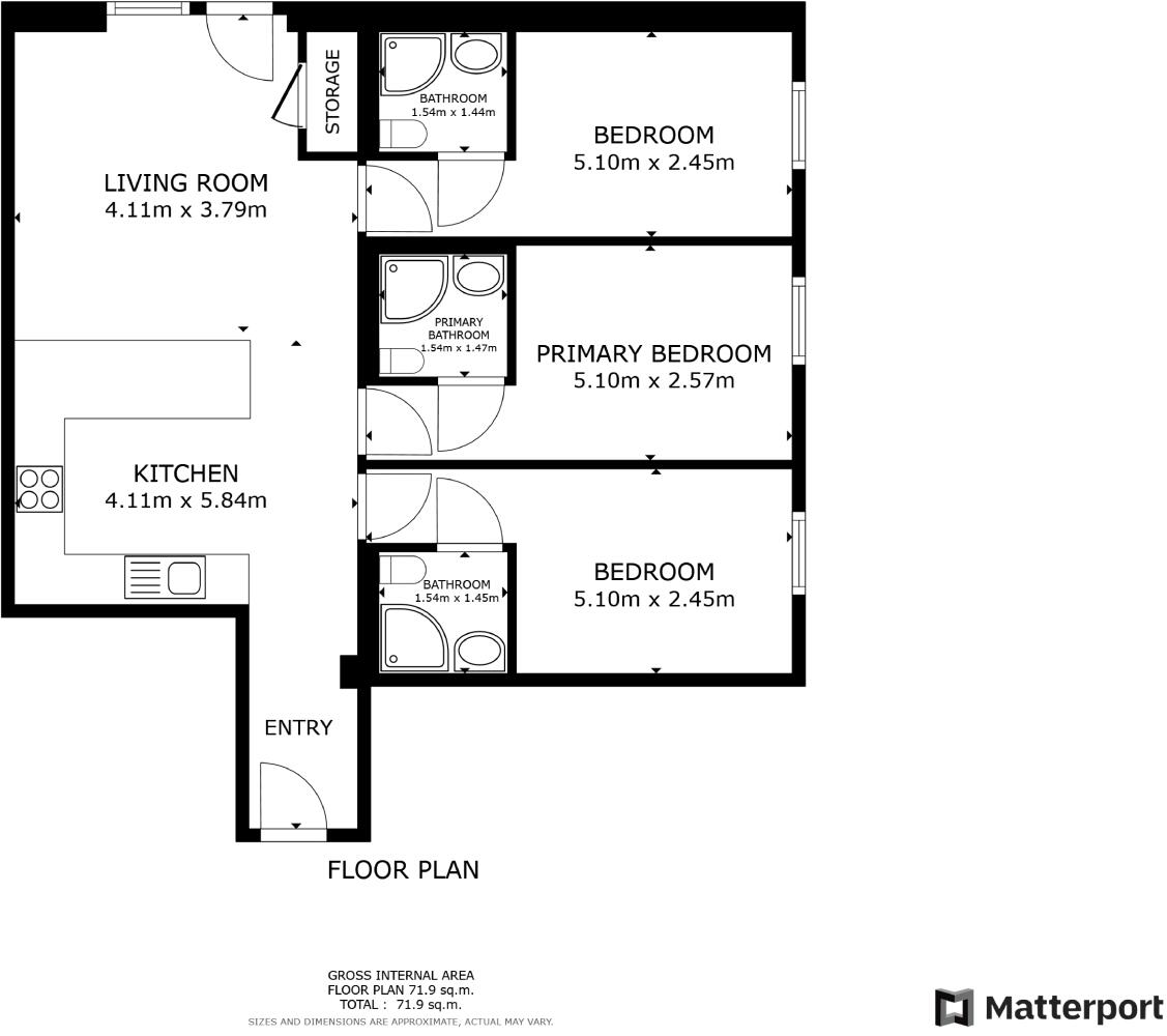 27 Huntingdon Street, Nottingham, Ng1 3jh floorplan