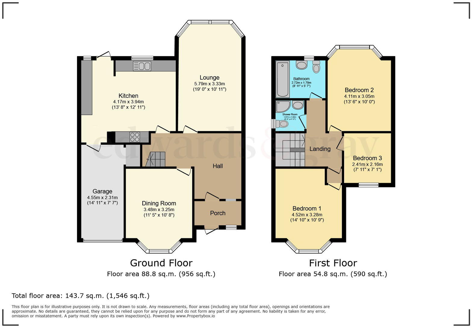 Gainsborough Road, Great Barr, B42 1NA floorplan