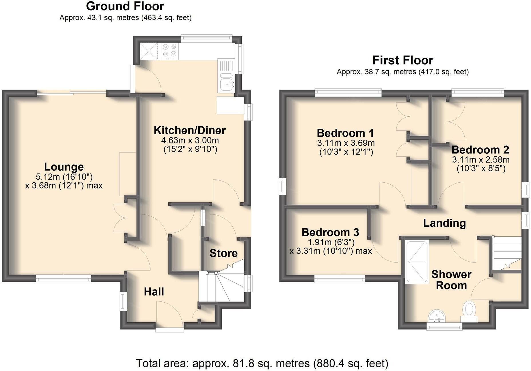 Manor Road, Brimington, S43 floorplan