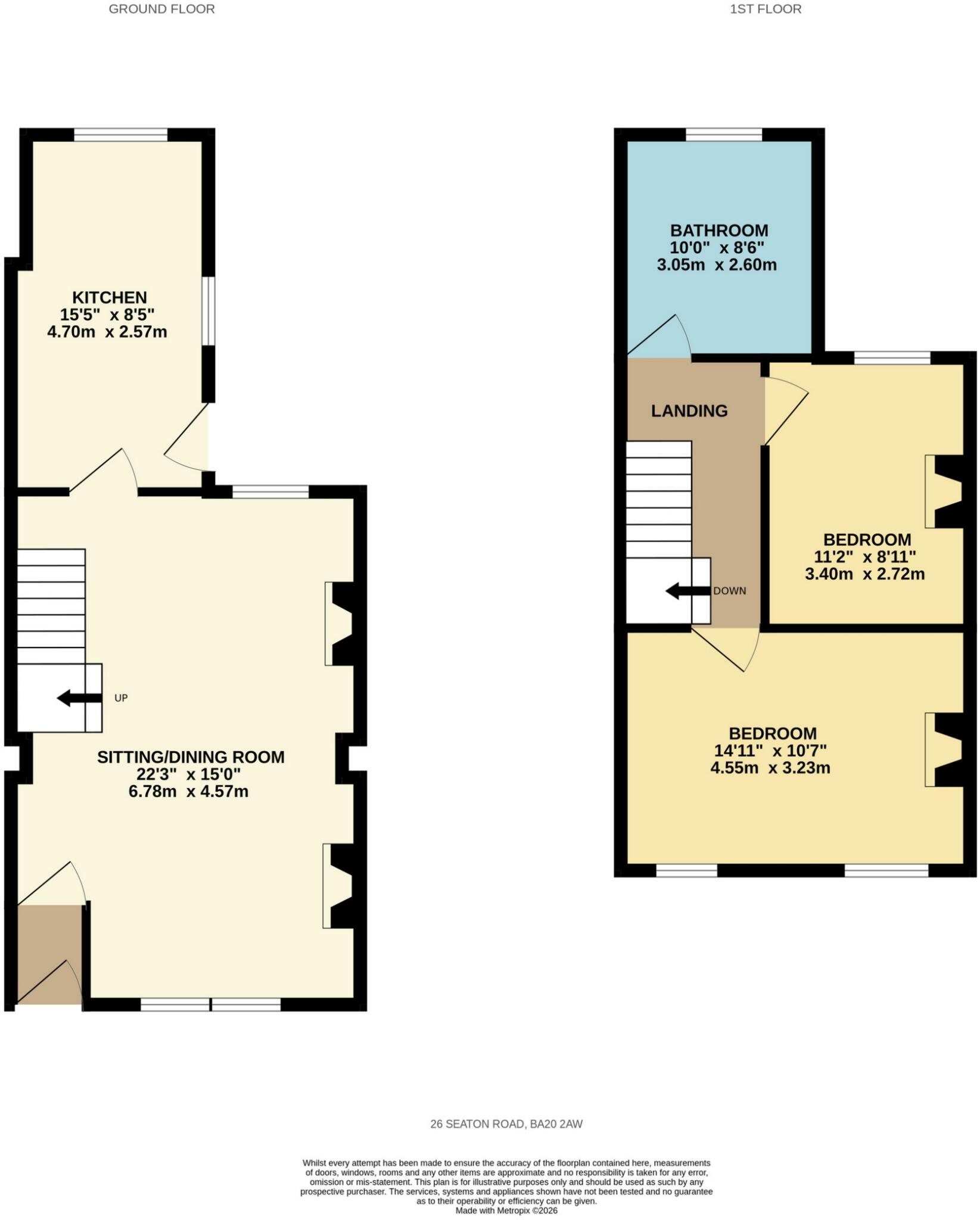 Seaton Road, Yeovil, BA20 floorplan