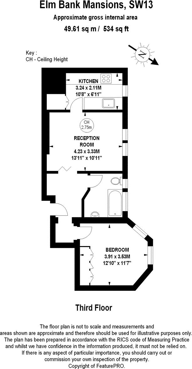 Elm Bank Mansions, Barnes floorplan