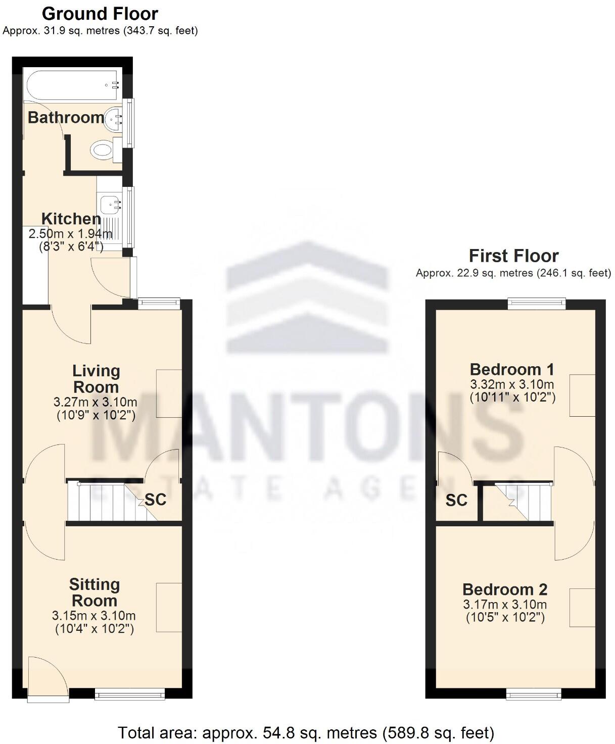 Russell Street, Luton, Bedfordshire, LU1 5EA floorplan