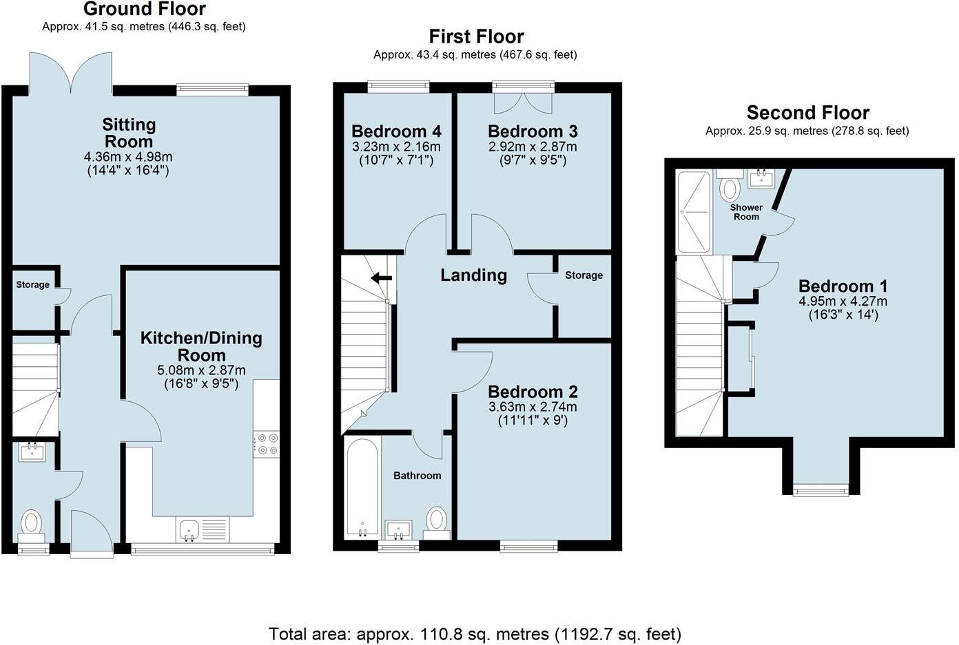 Whitby Close, Daventry, NN11 floorplan