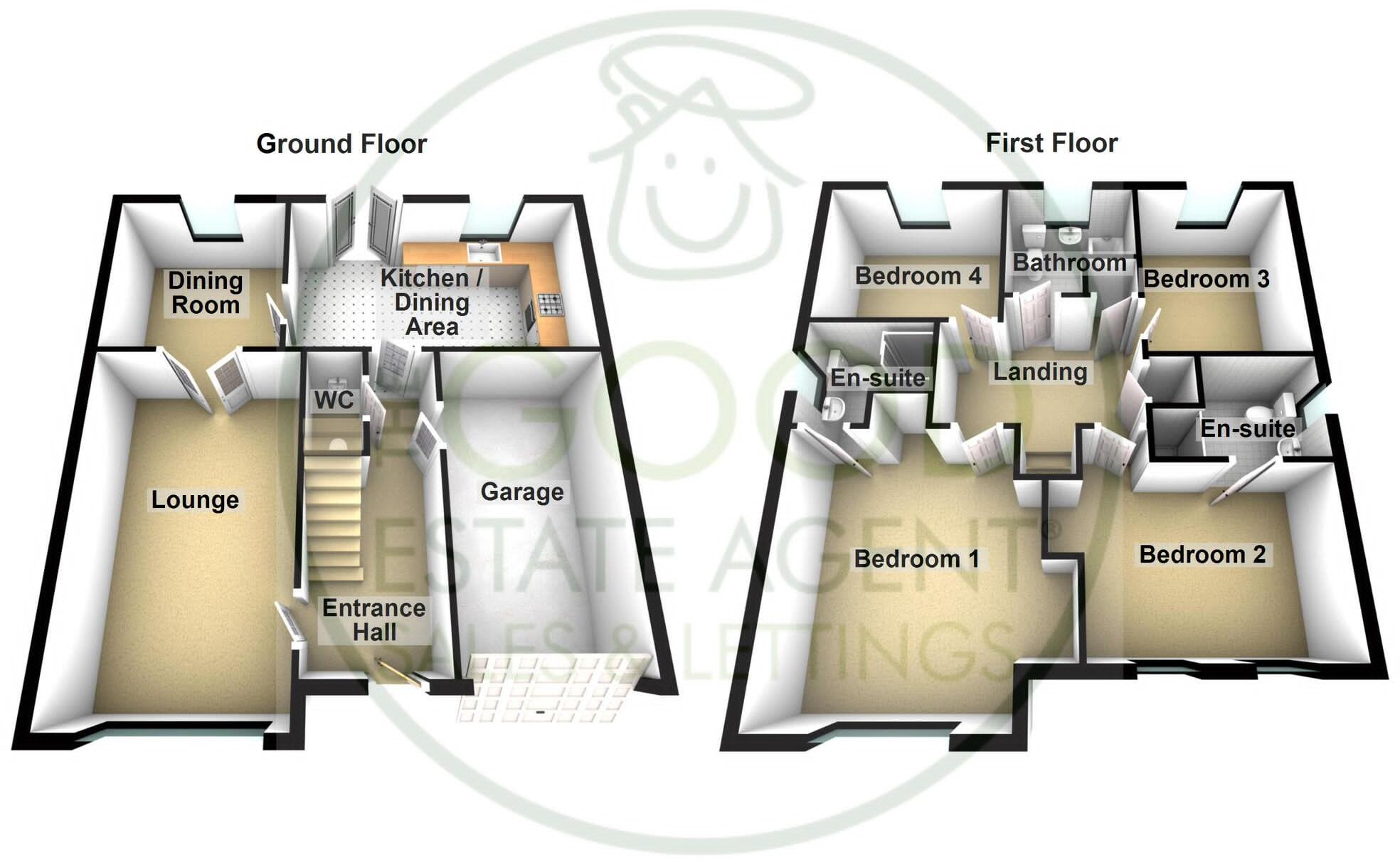 2 Baines Close, Leigh WN7 4BP floorplan