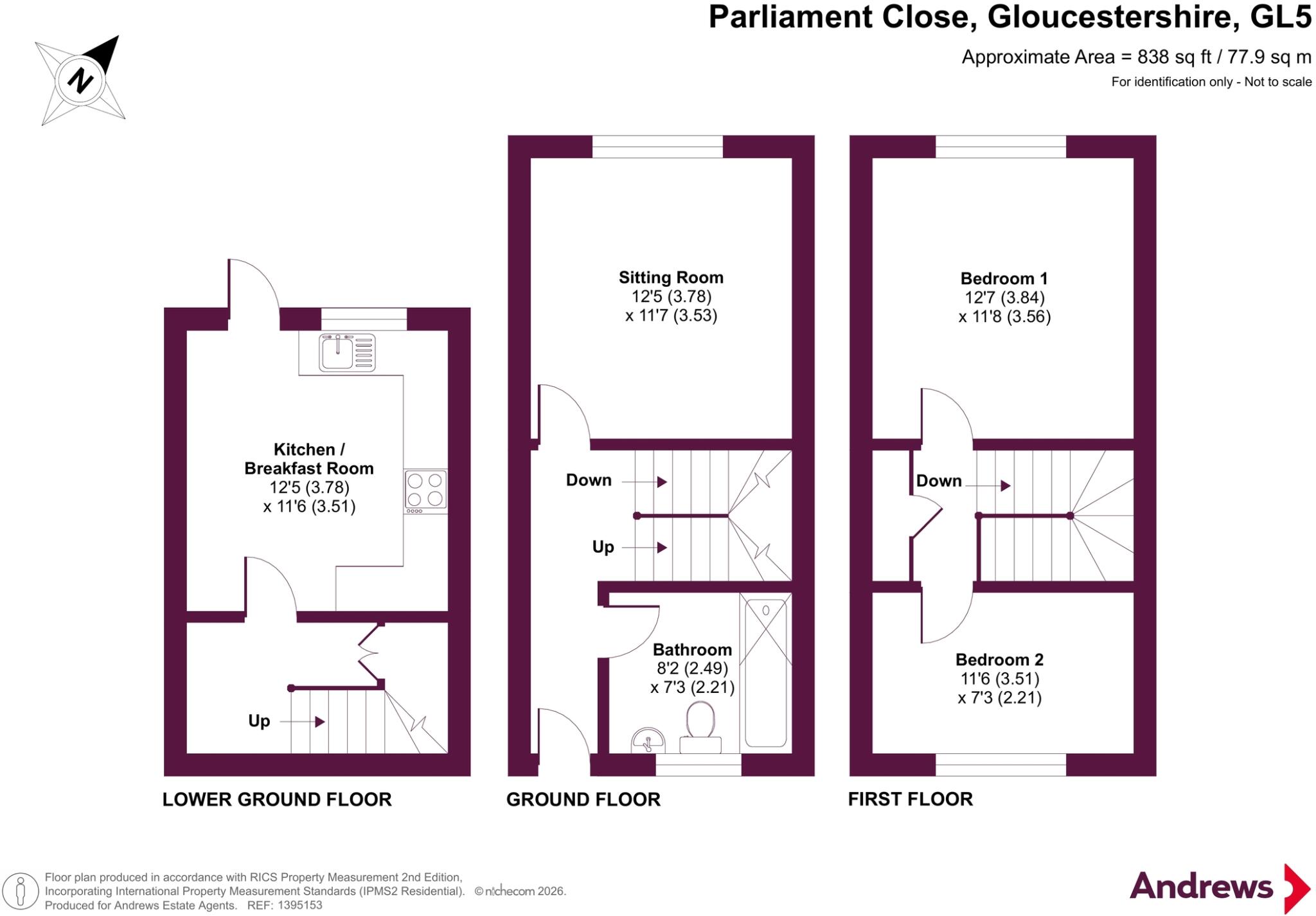 Parliament Close, Stroud, Gloucestershire, GL5 floorplan