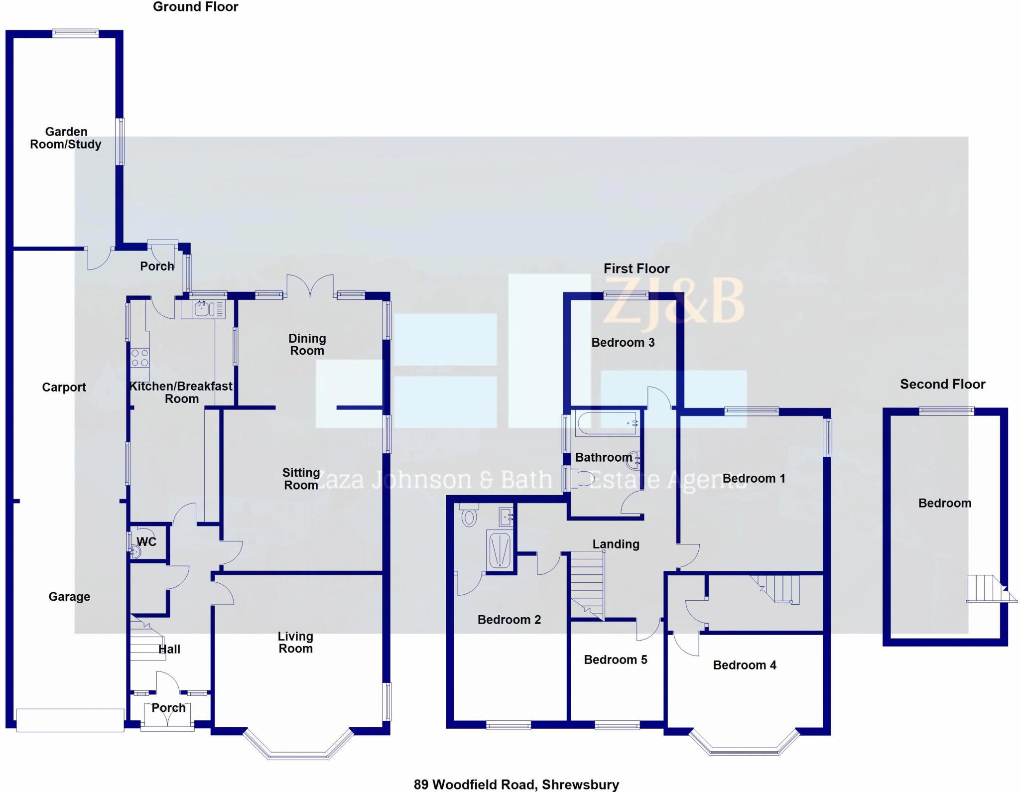 Woodfield Road, Copthorne, Shrewsbury, SY3 8HU floorplan
