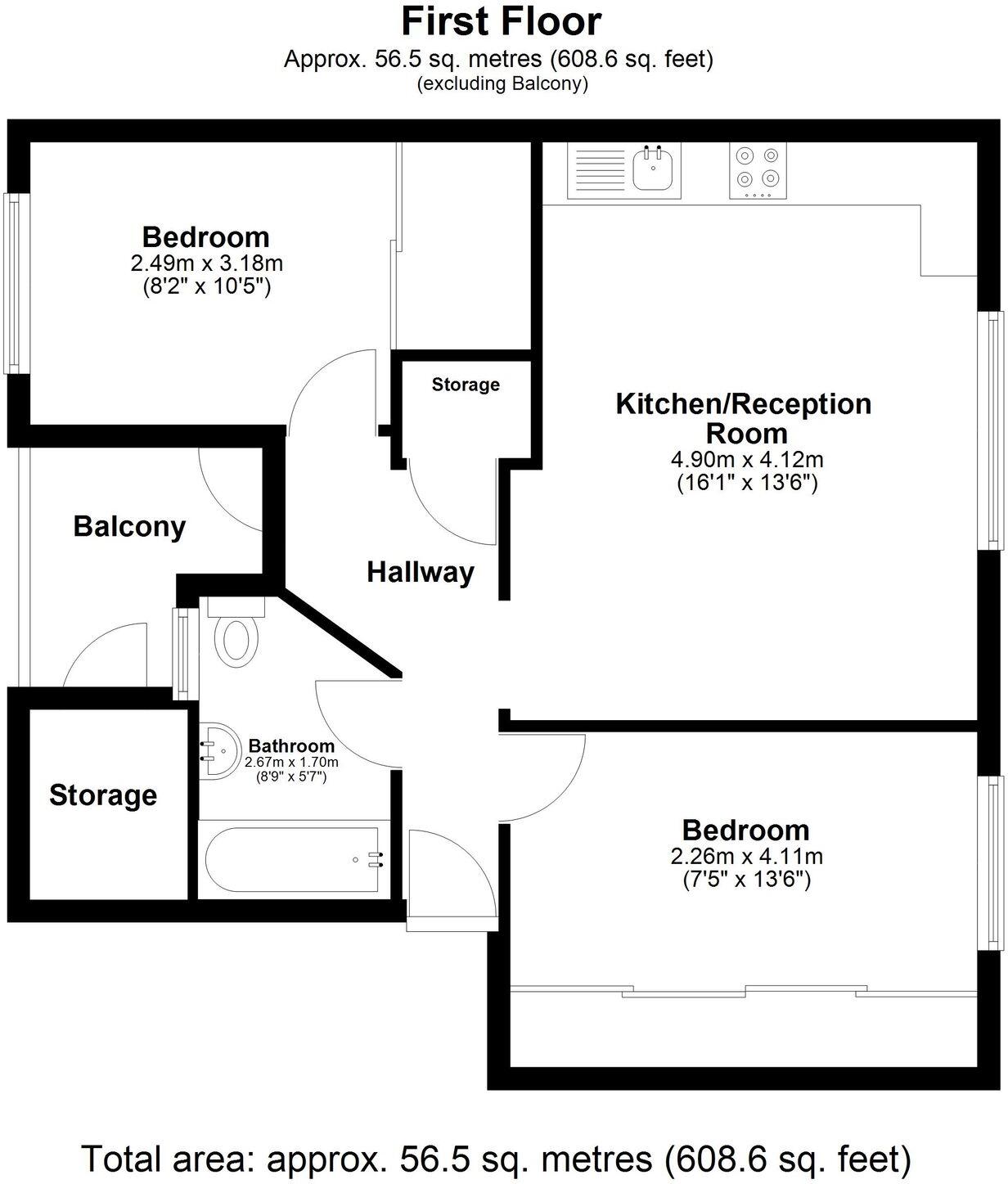 Sylvester Gardens, Hainault, IG6 floorplan