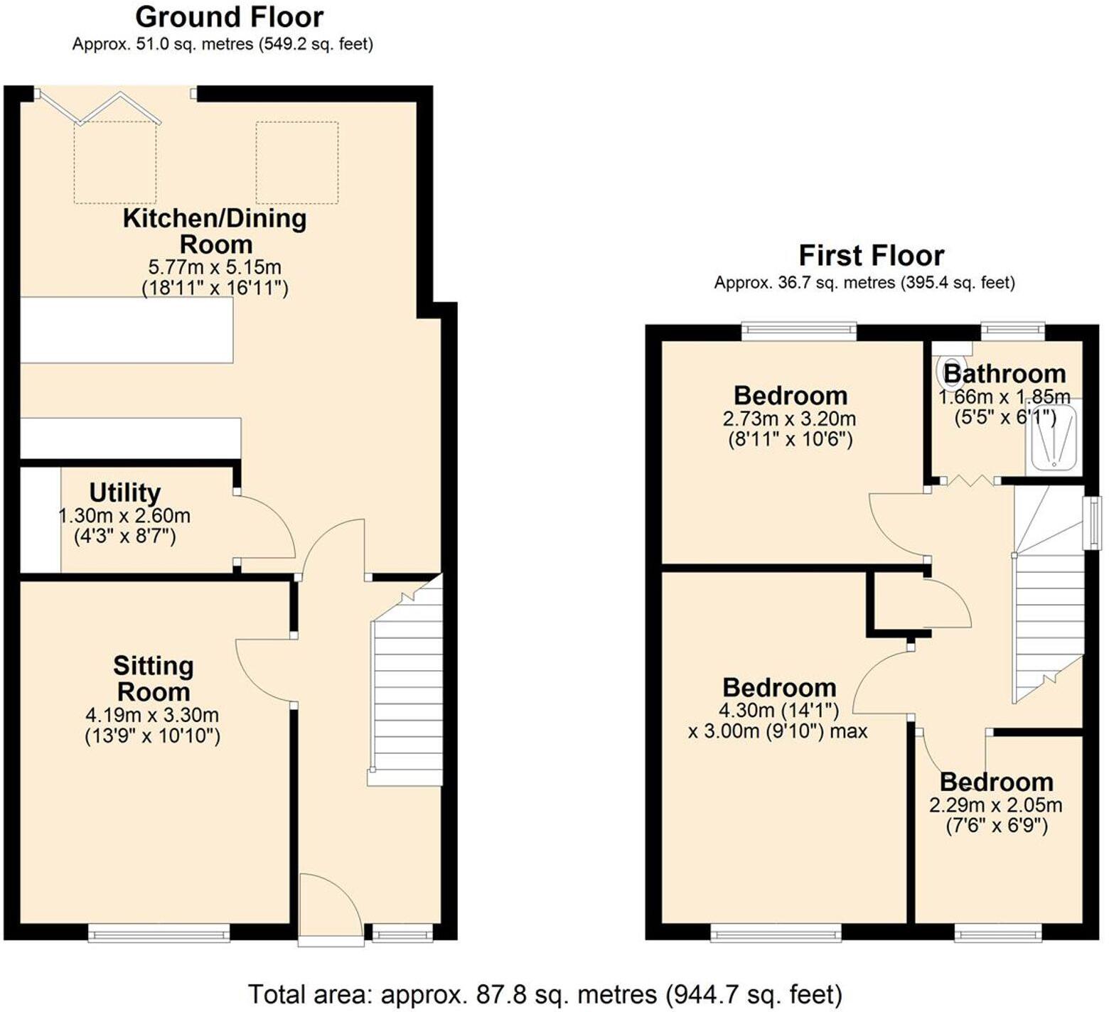 Highfield Avenue, Atherton, M46 floorplan