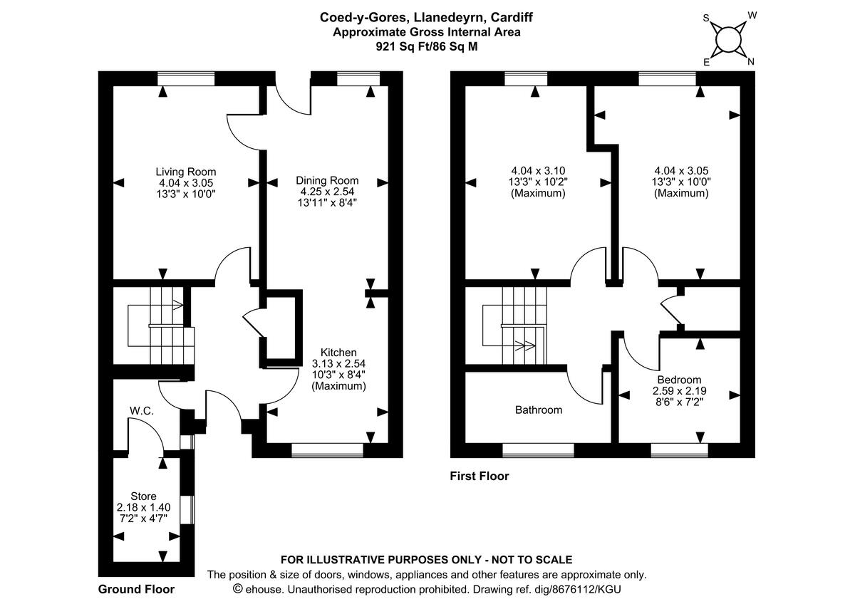 Coed-Y-Gores, Cardiff floorplan