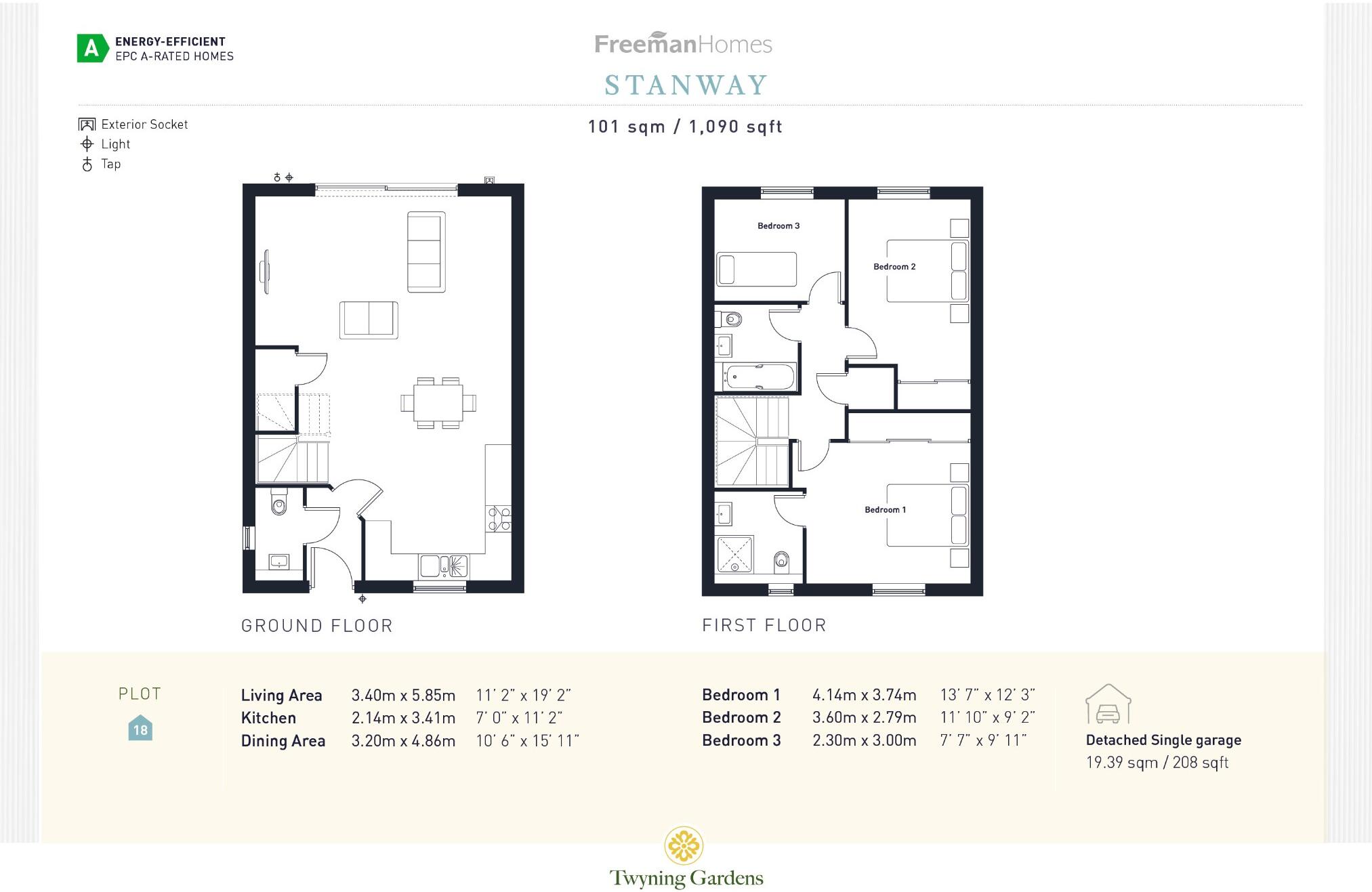 The Stanway, Twyning Gardens, Twyning floorplan