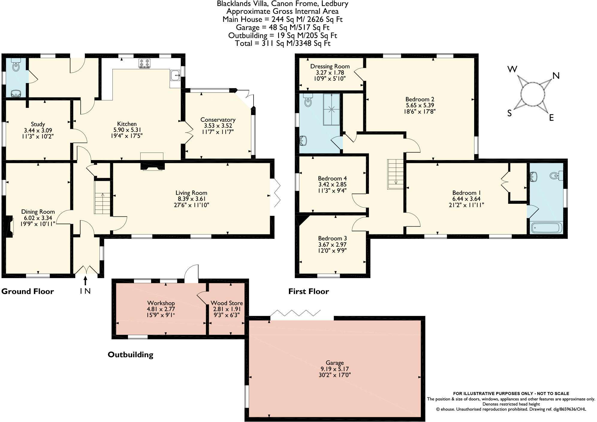 Canon Frome, Ledbury, Herefordshire, HR8 floorplan
