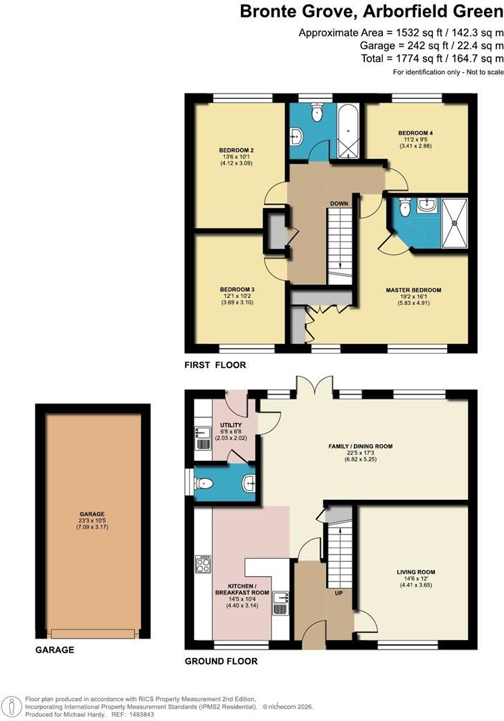 Bronte Grove, Arborfield Green, Berkshire, RG2 9UN floorplan