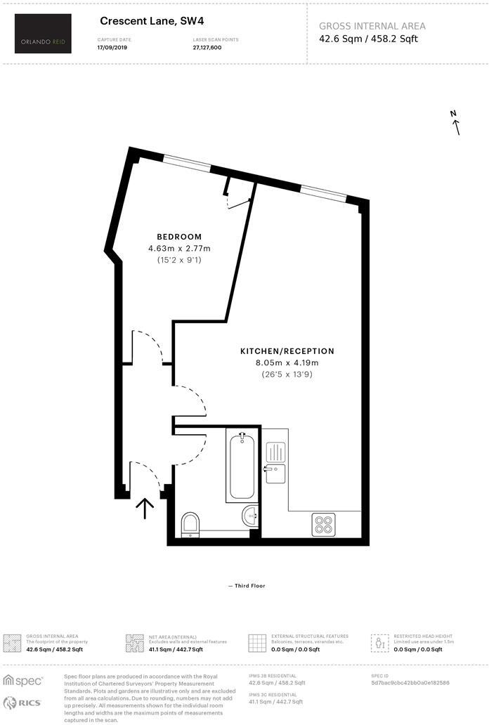 Crescent Lane, Clapham floorplan