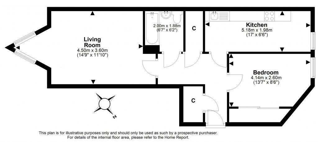86/6 Craiglockhart Terrace, Craiglockhart, Edinburgh, EH14 1BA floorplan