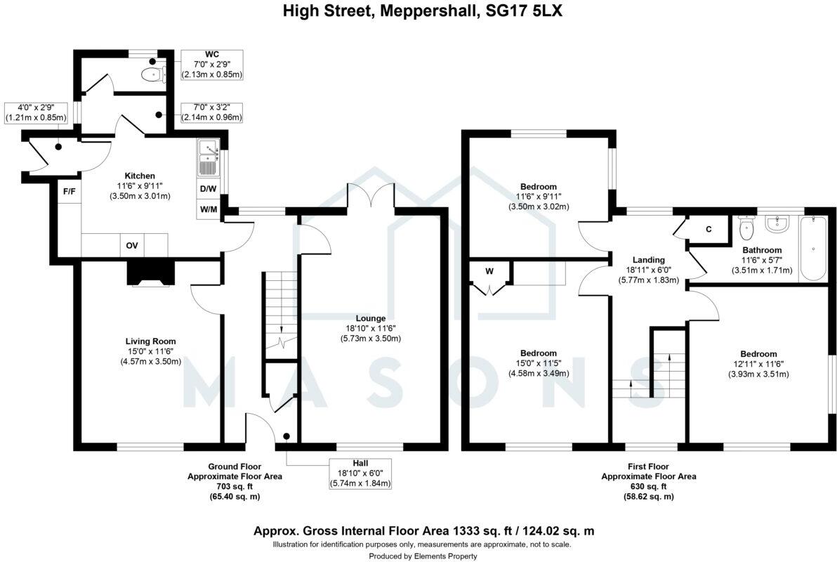 High Street, Meppershall, Bedfordshire, SG17 5LX floorplan