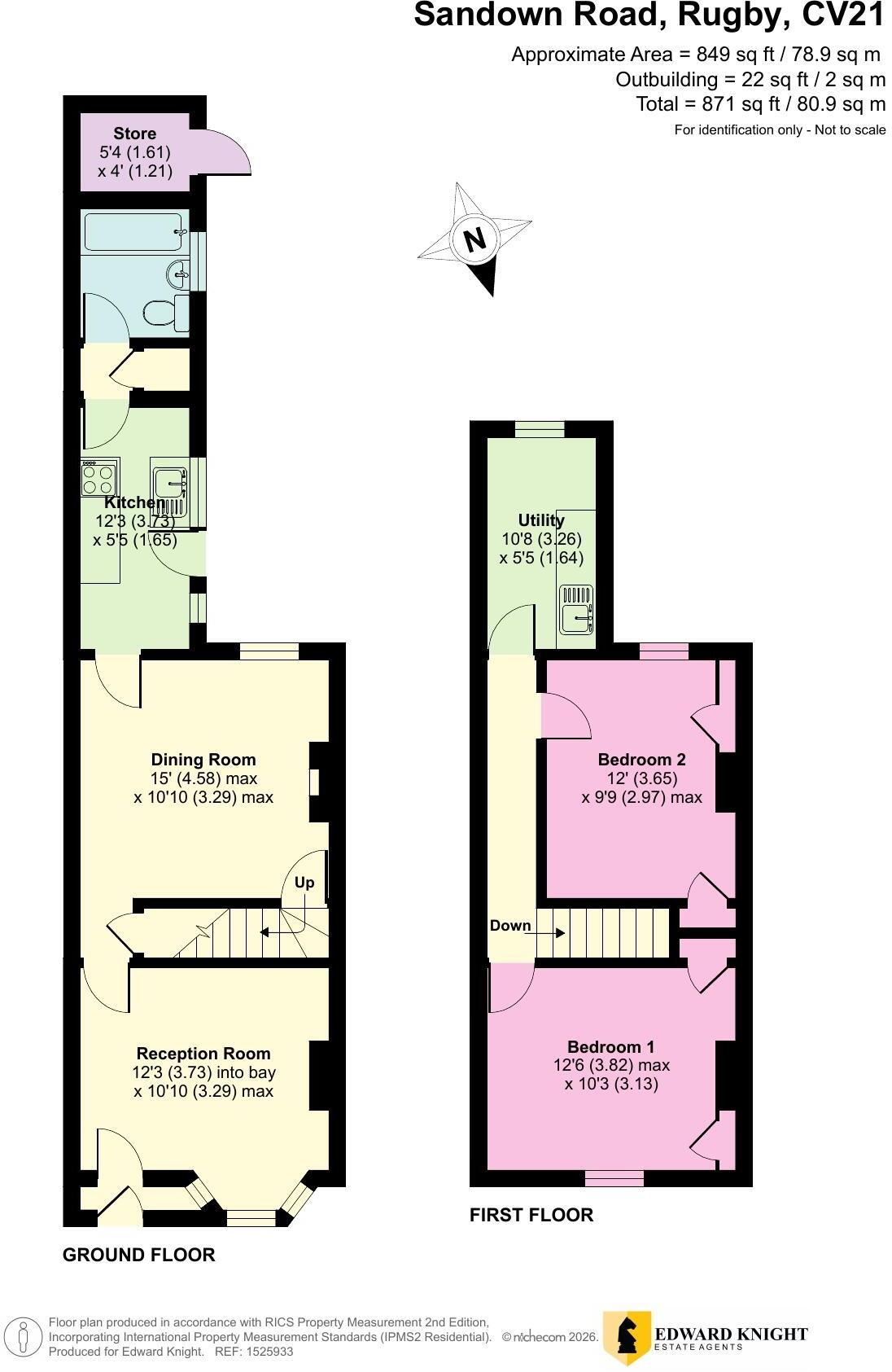 Sandown Road, Rugby floorplan