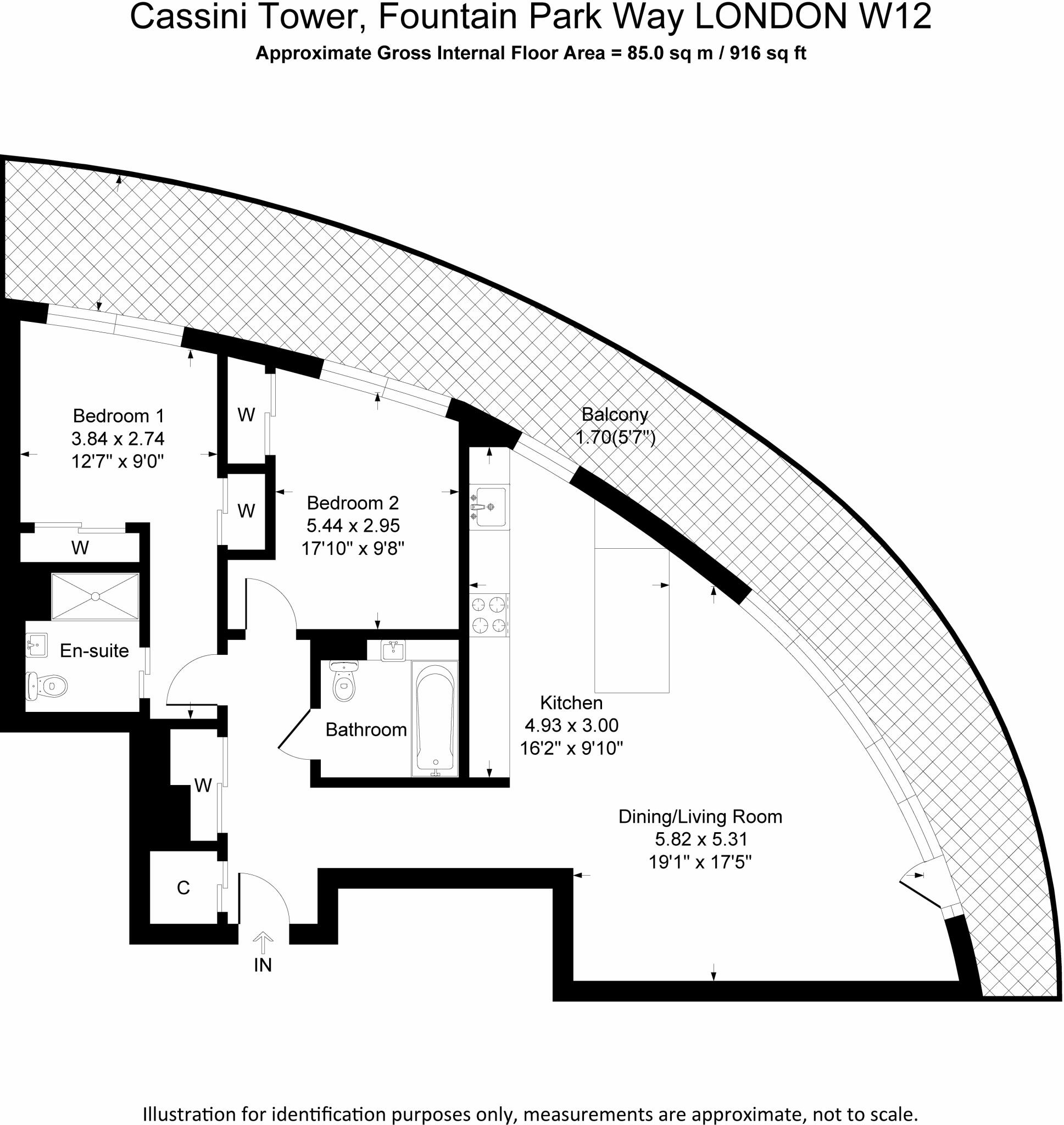 Cassini Tower, London, W12 floorplan
